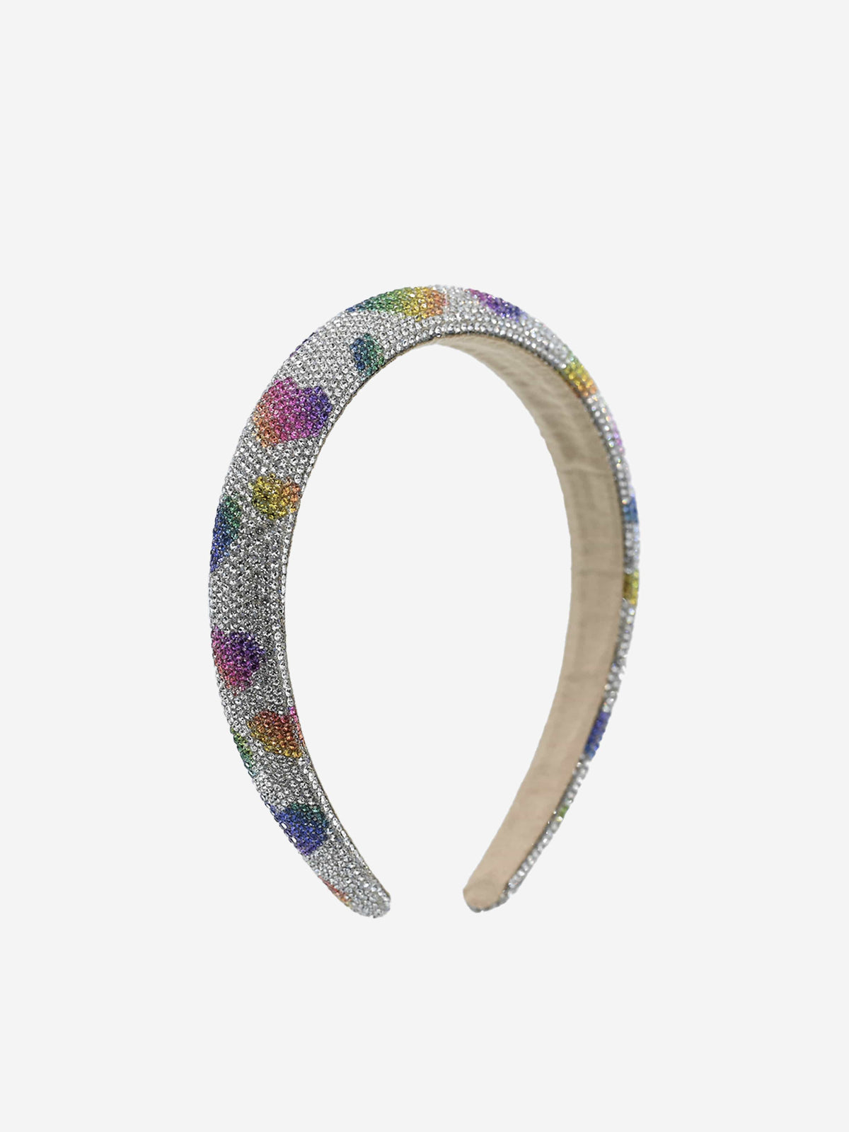 Multicolor Rhinestone Headband Rhinestone Headband - Padded Rainbow Hair Band main image 2