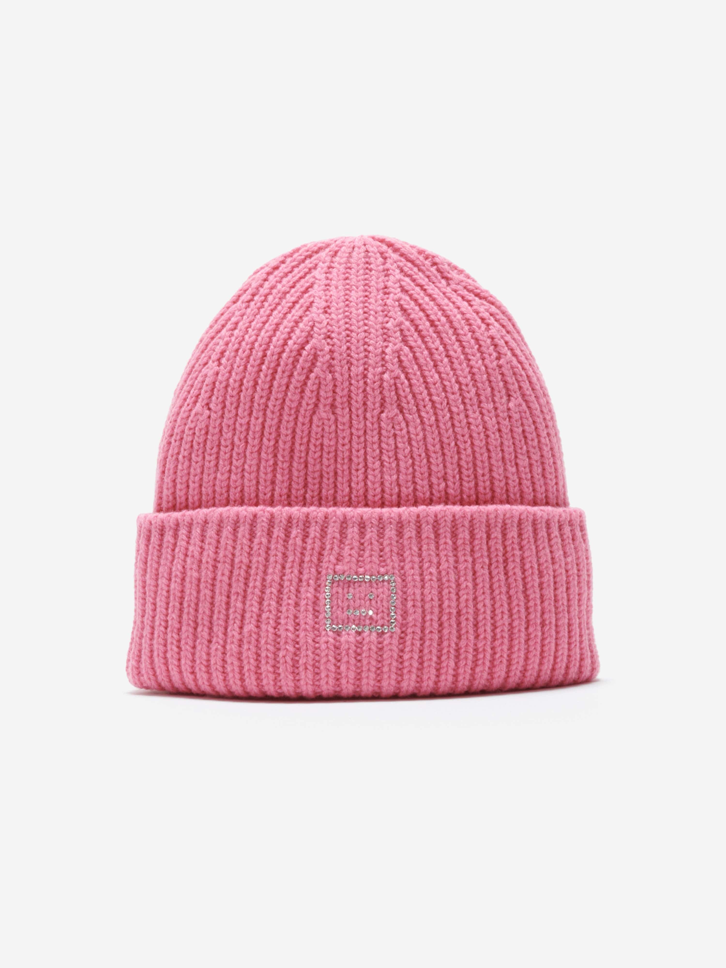 Acne Studios Acne Studios Kids Pansy Crystal Core Beanie in Pink