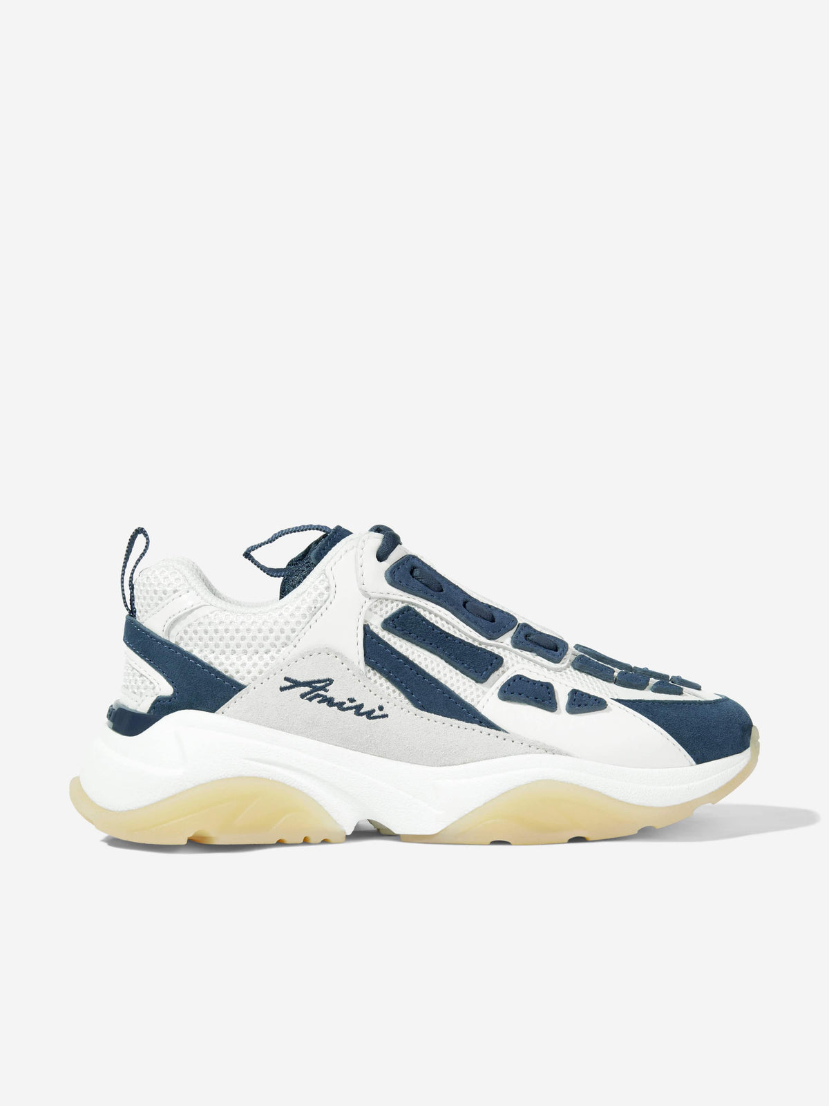Amiri Kids Bone Runner Trainers in Navy | Childsplay Clothing