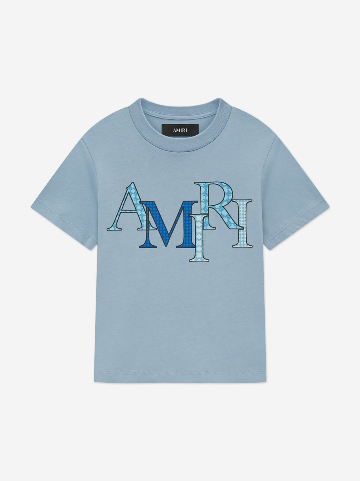 Amiri Kids Staggered T-Shirt in Blue | Childsplay Clothing