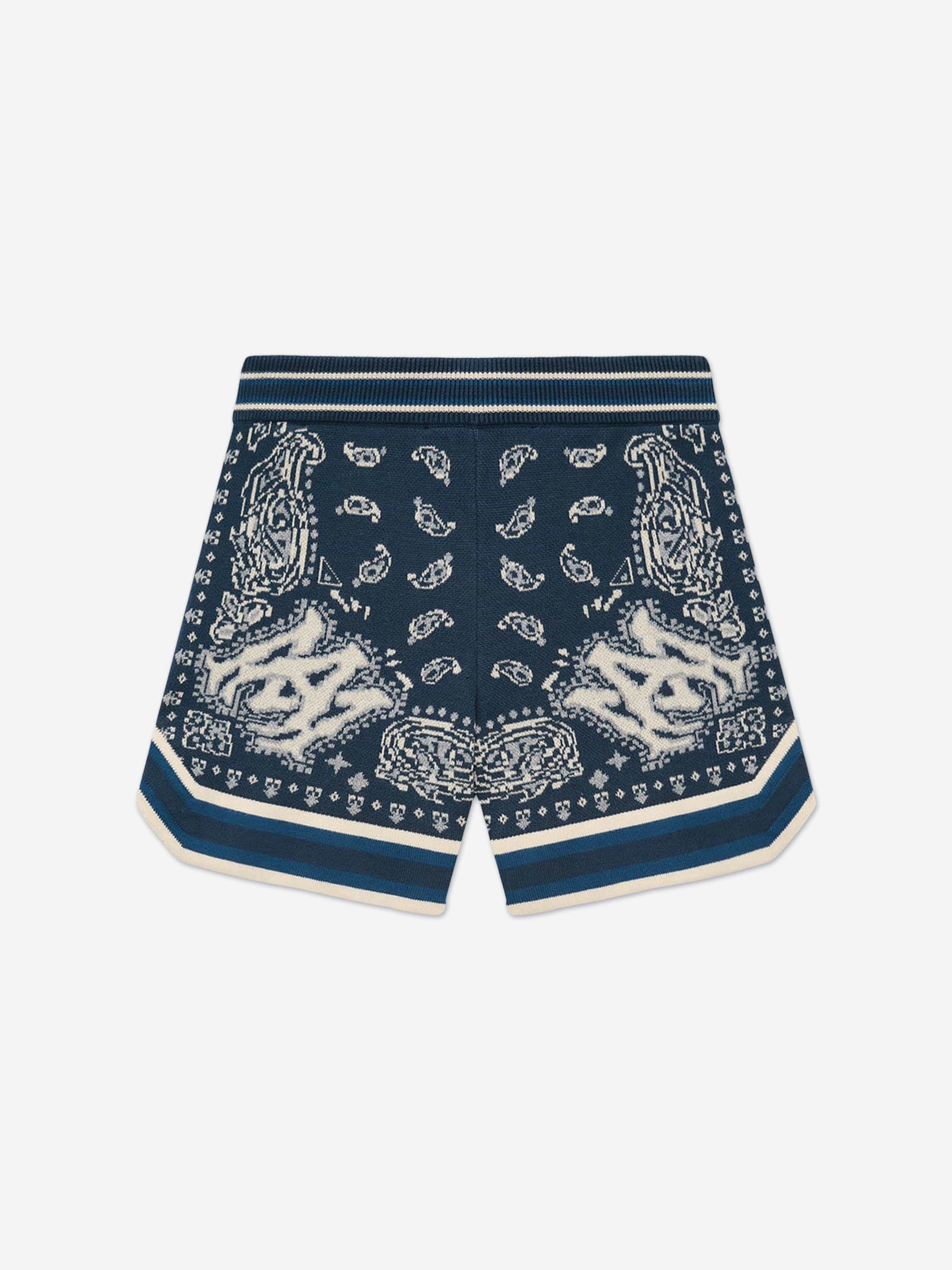 AMIRI ネイビー ショートパンツ Amiri Boys Bandana Shorts in Navy | Childsplay Clothing