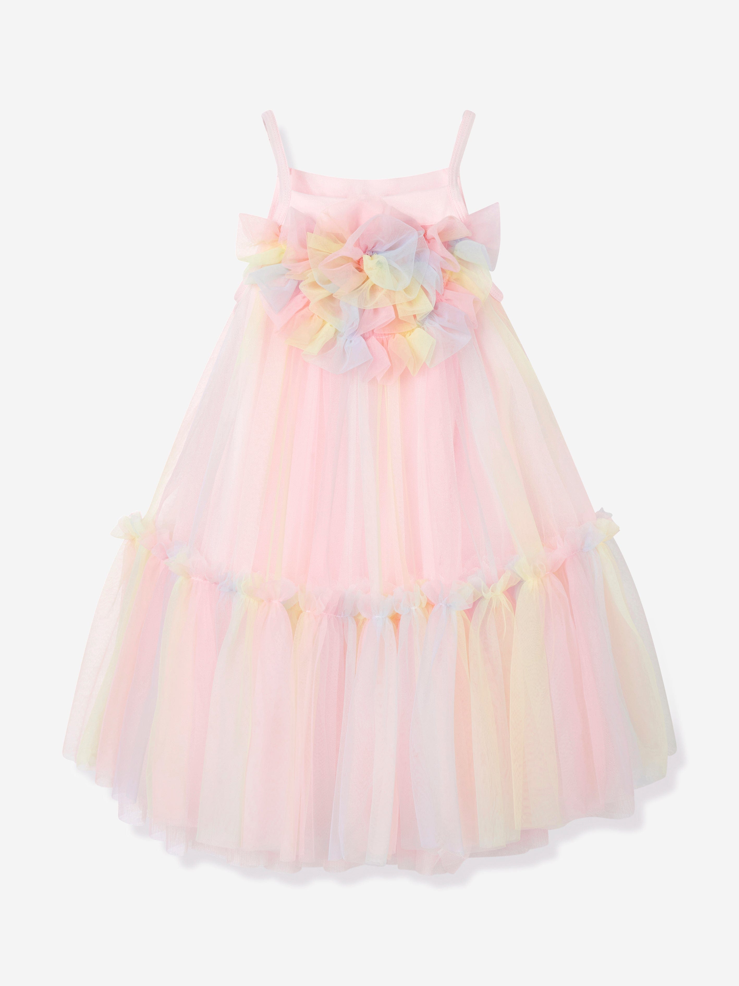 Angels Face Girls Rosheen Tulle Dress in Pink