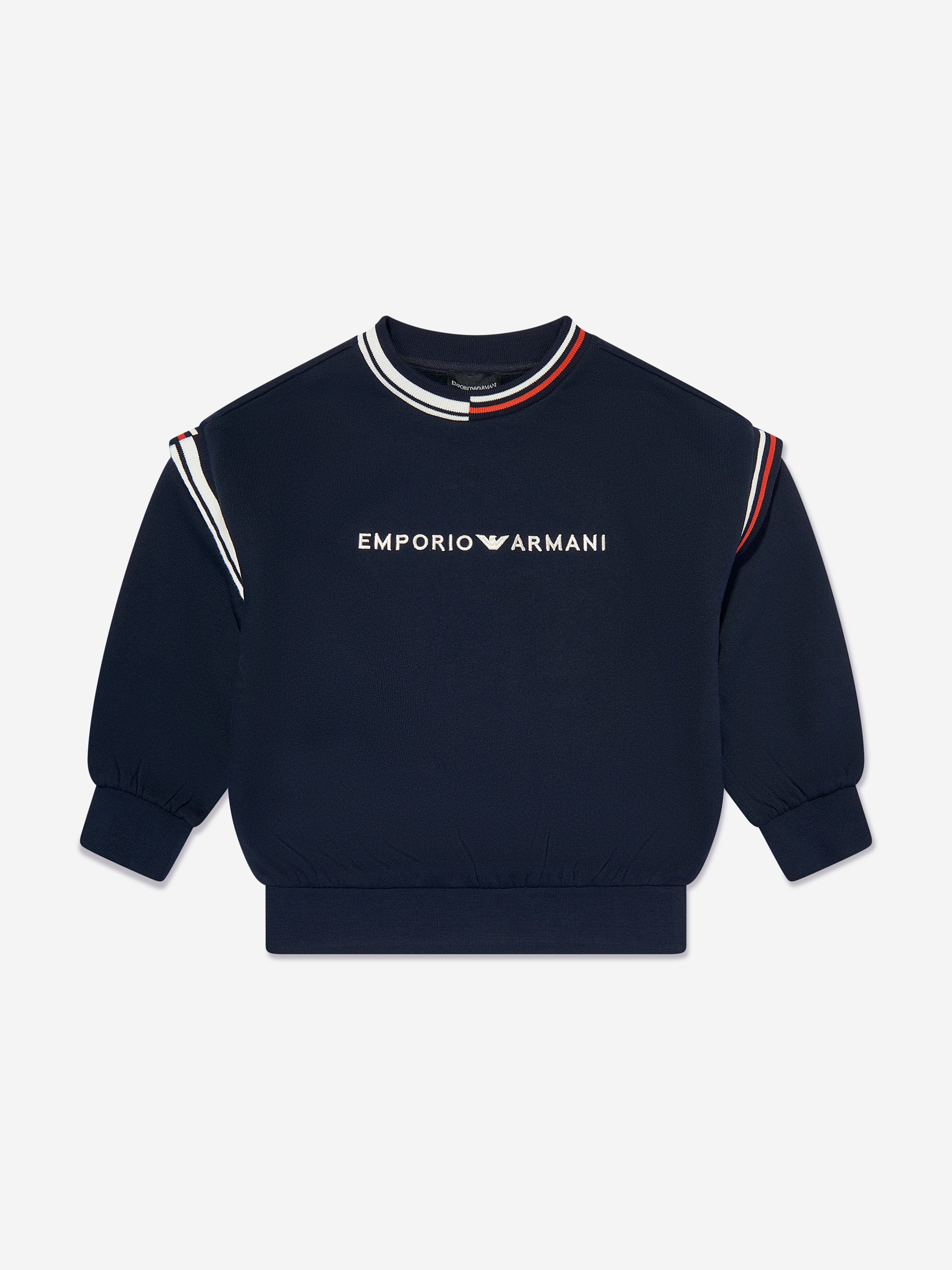 Emporio Armani Boys Logo Sweatshirt in Navy | Childsplay Clothing
