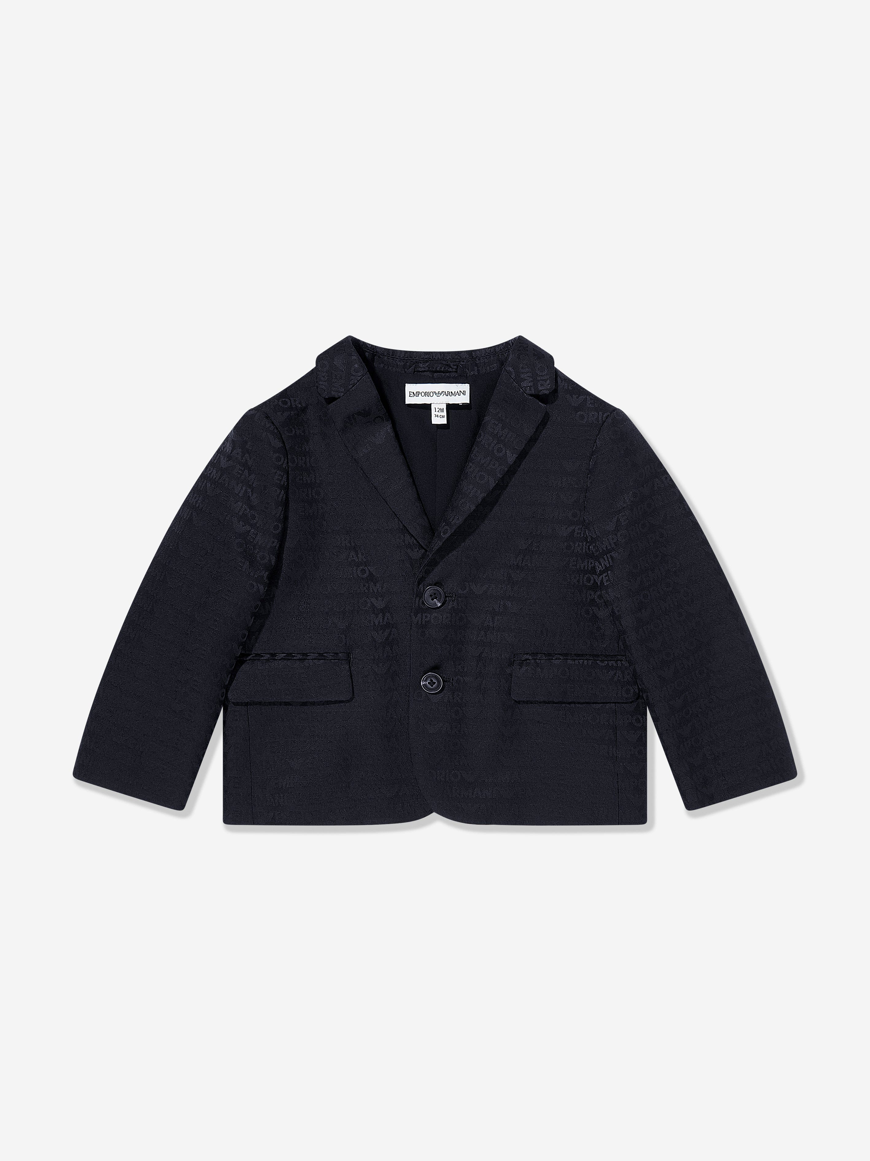 Emporio Armani Baby Boys Logo Blazer in Navy | Childsplay Clothing
