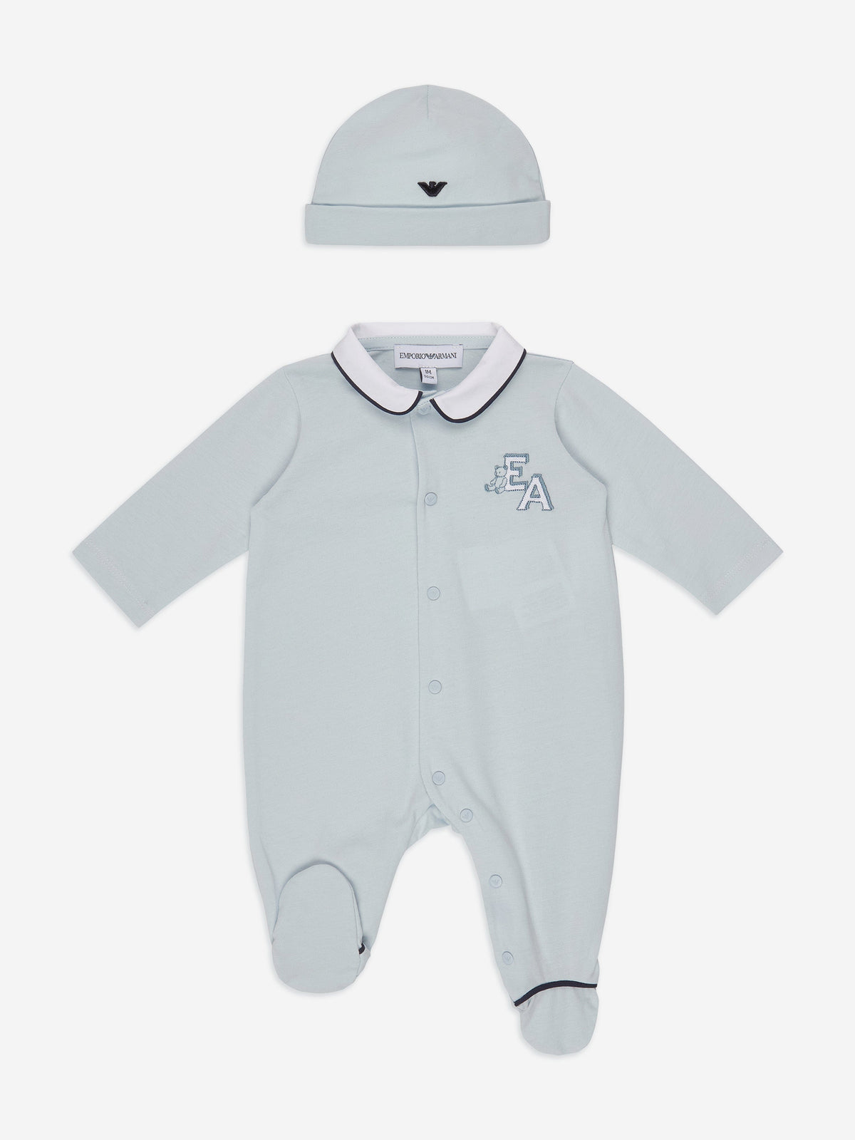 Emporio Armani Baby Boys Babygrow Set in Blue | Childsplay Clothing