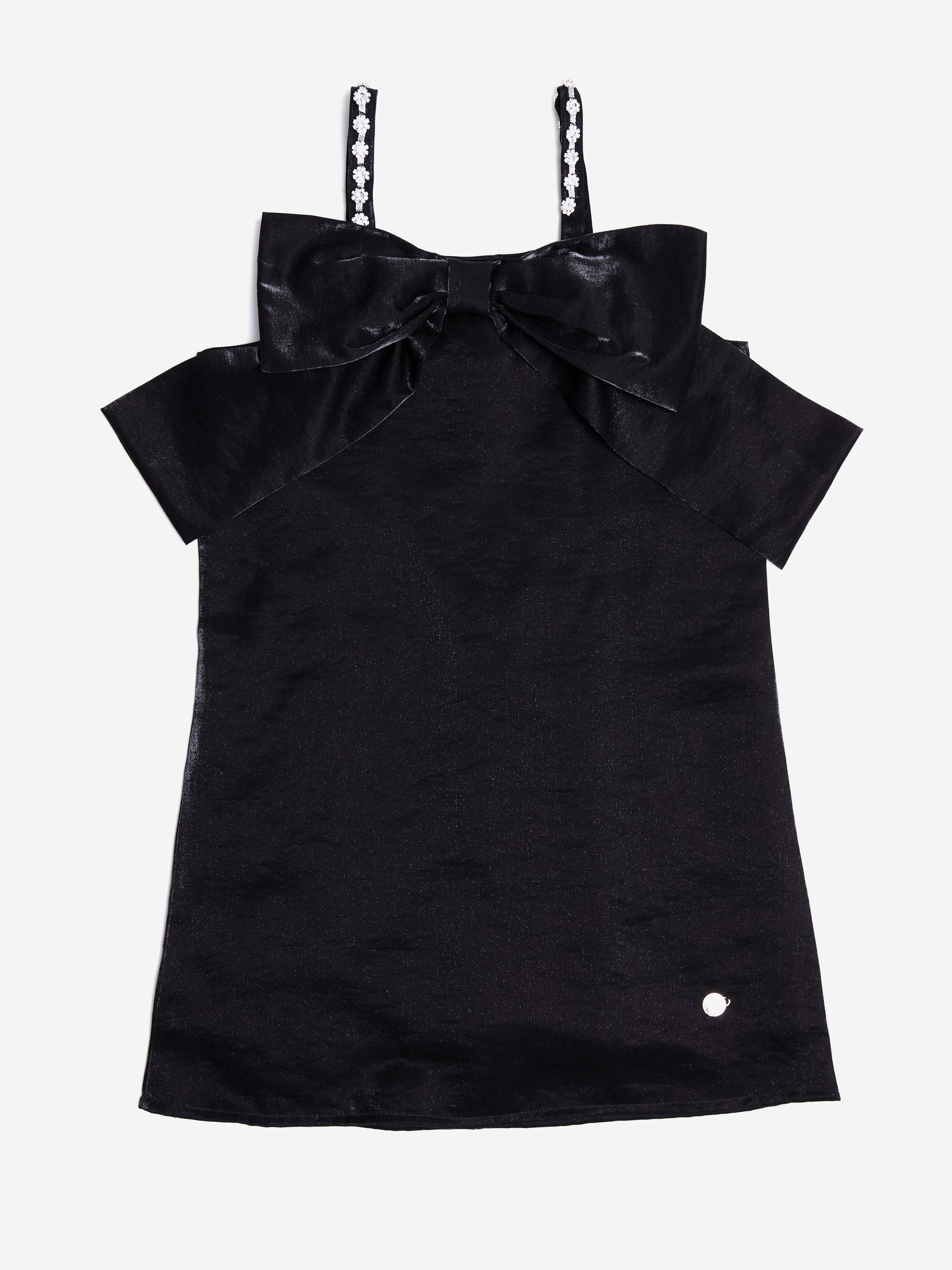 BCBG Girls Jewel Strap Taffeta Dress in Black BCBG Girls Jewel Strap Taffeta Dress in Black