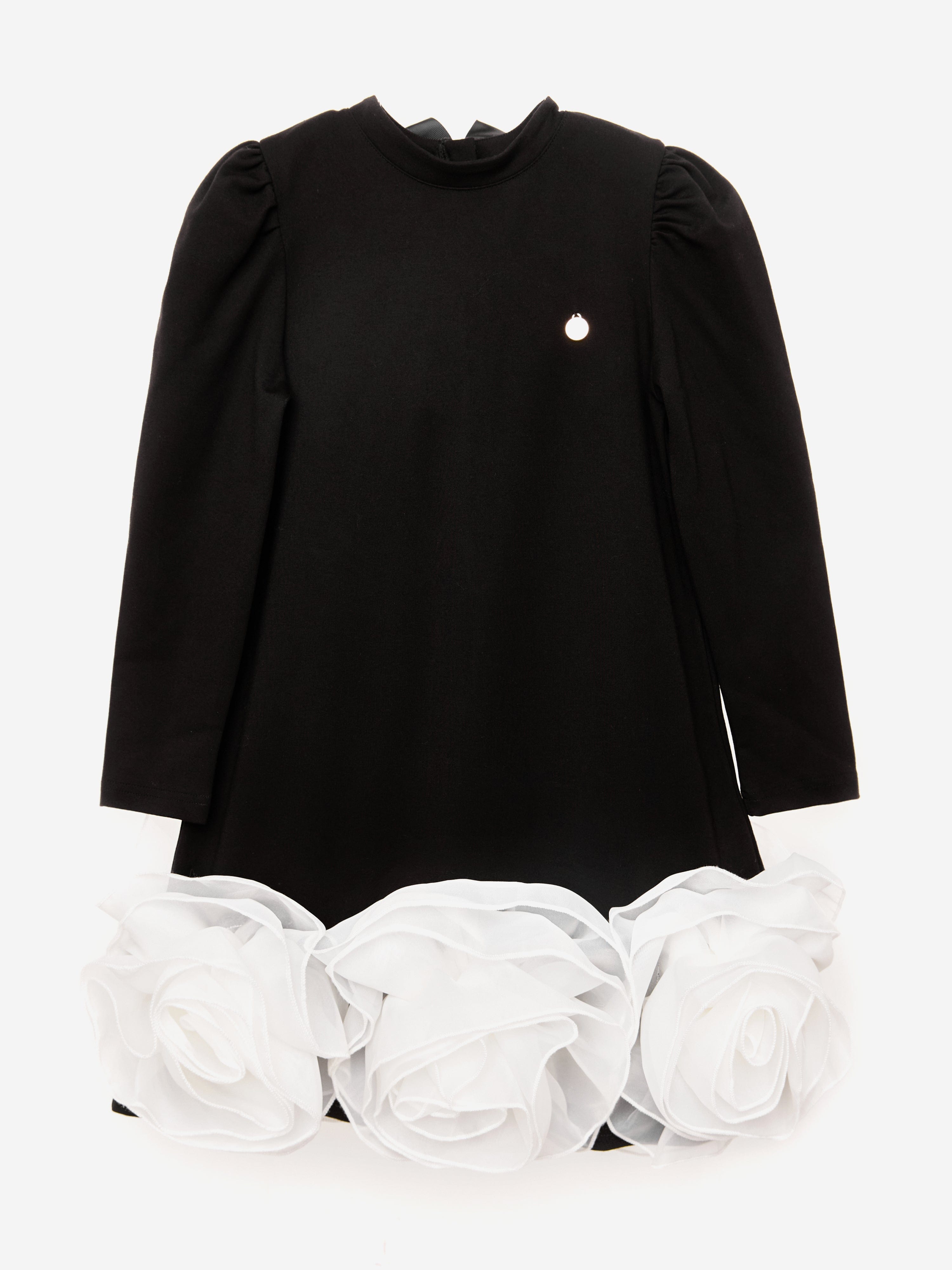black dress with white roses Cornelia Rose Dress – Theme NYC