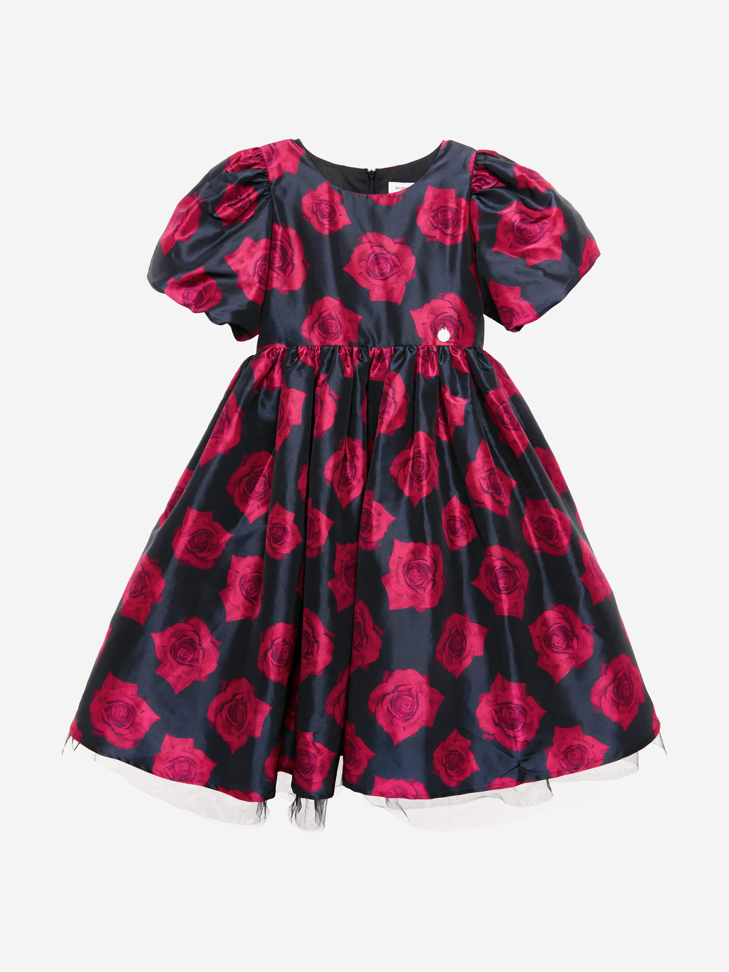 BCBGMAXAZRIA Girls Digital Print Rose Dress in Black | Childsplay Clothing BCBGMAXAZRIA Girls Digital Print Rose Dress in Black | Childsplay Clothing