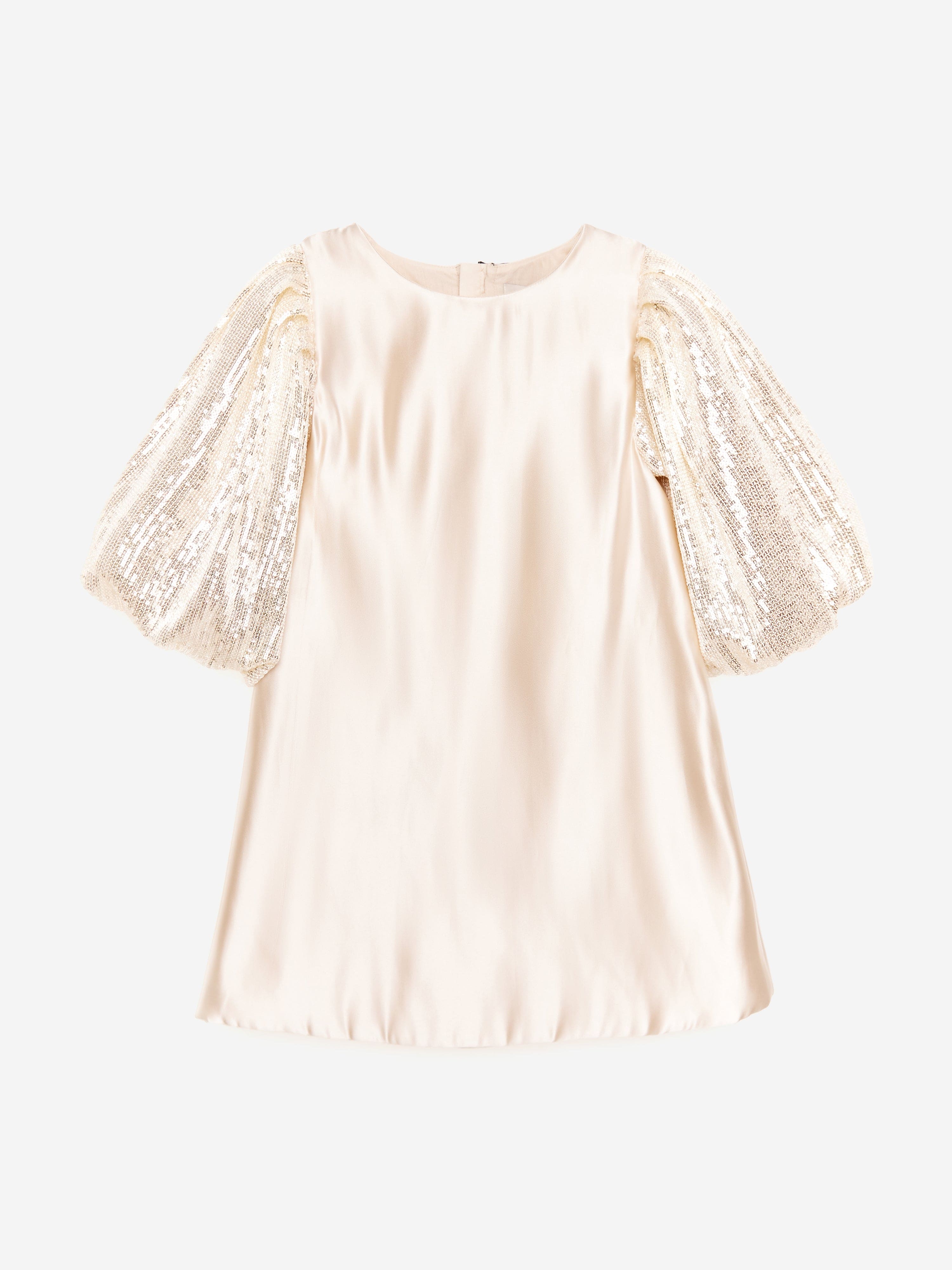 BCBGMAXAZRIA Girls Satin Dress in Gold | Childsplay Clothing BCBGMAXAZRIA Girls Satin Dress in Gold | Childsplay Clothing