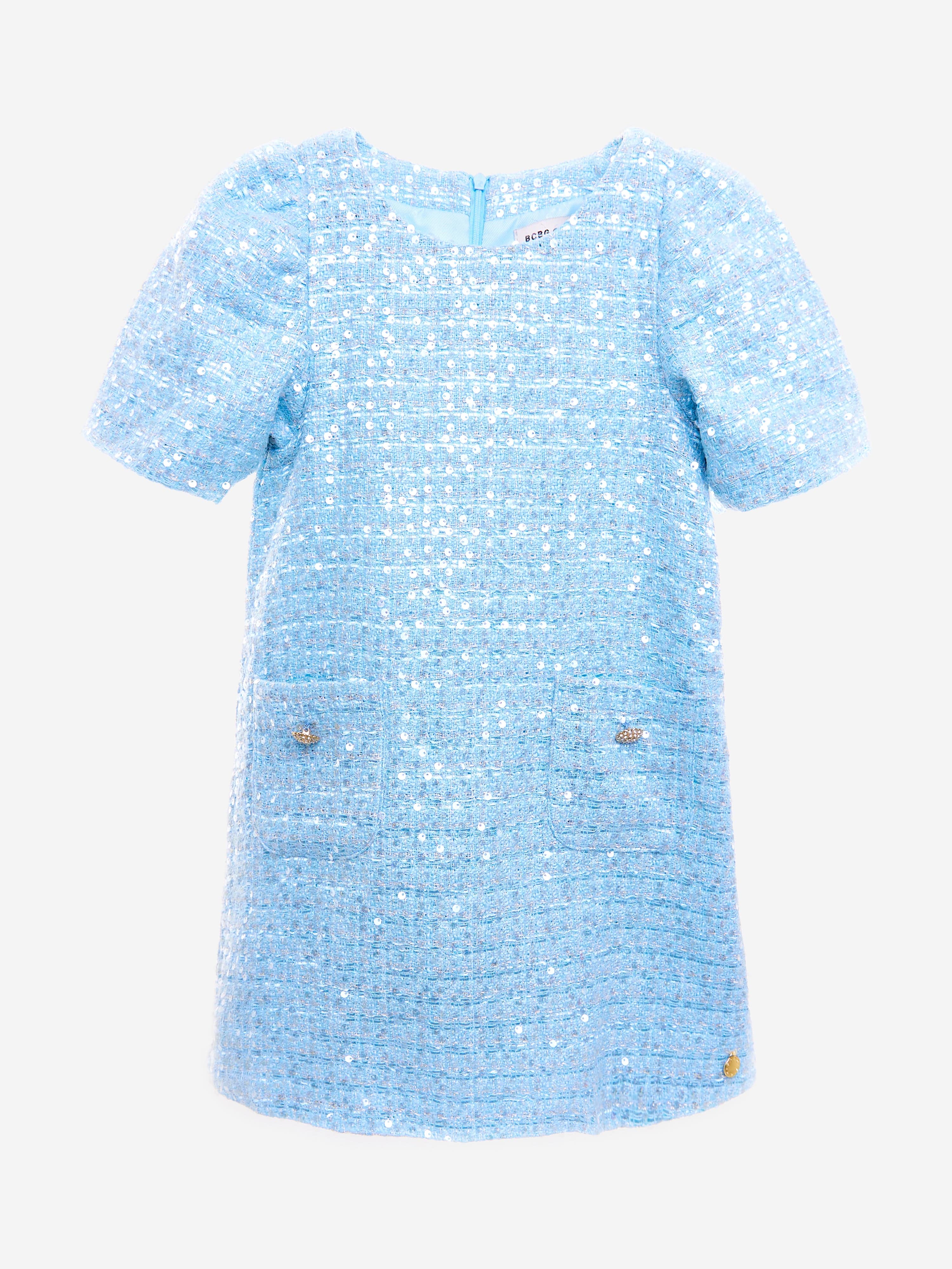 BCBG Girls Tweed Dress in Blue