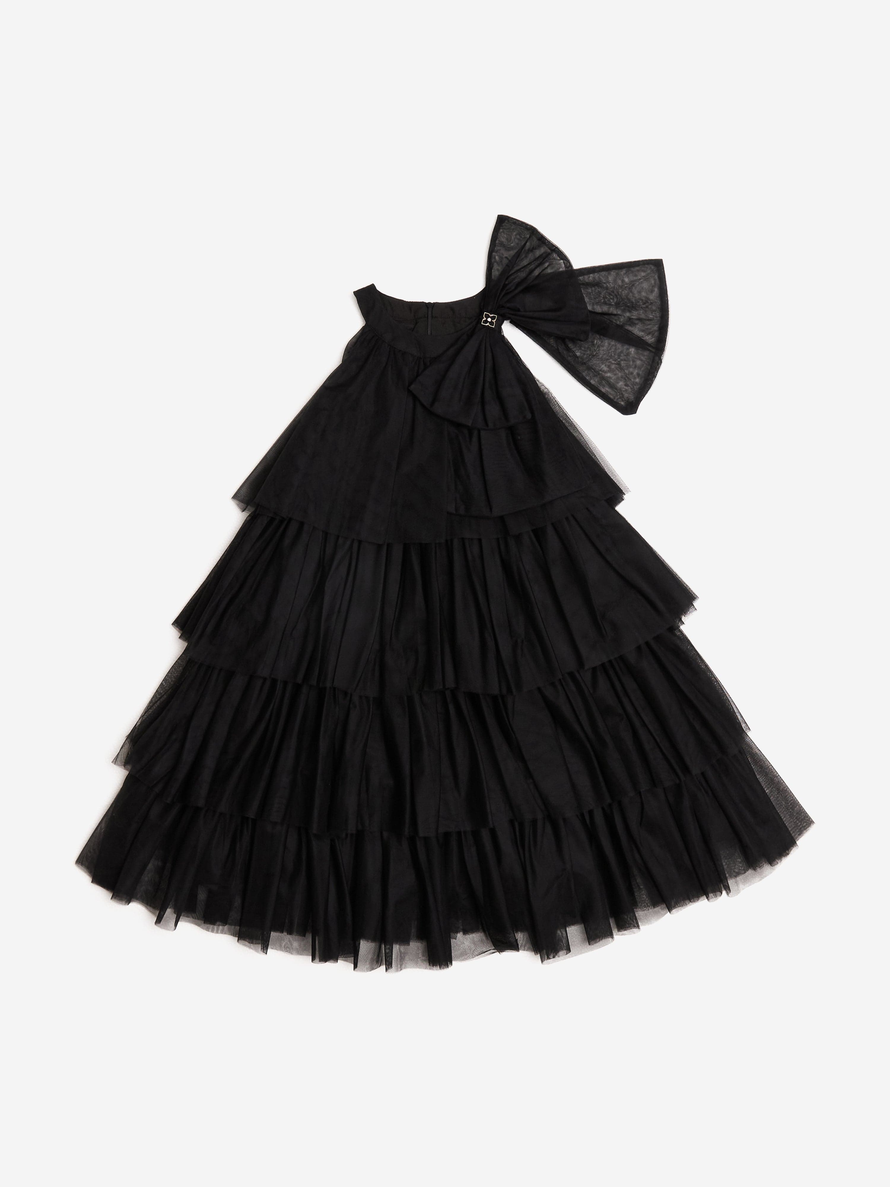 BCBGMAXAZRIA Girls Tiered Tulle Halter Neck Dress in Black | Childsplay Clothing BCBGMAXAZRIA Girls Tiered Tulle Halter Neck Dress in Black | Childsplay Clothing
