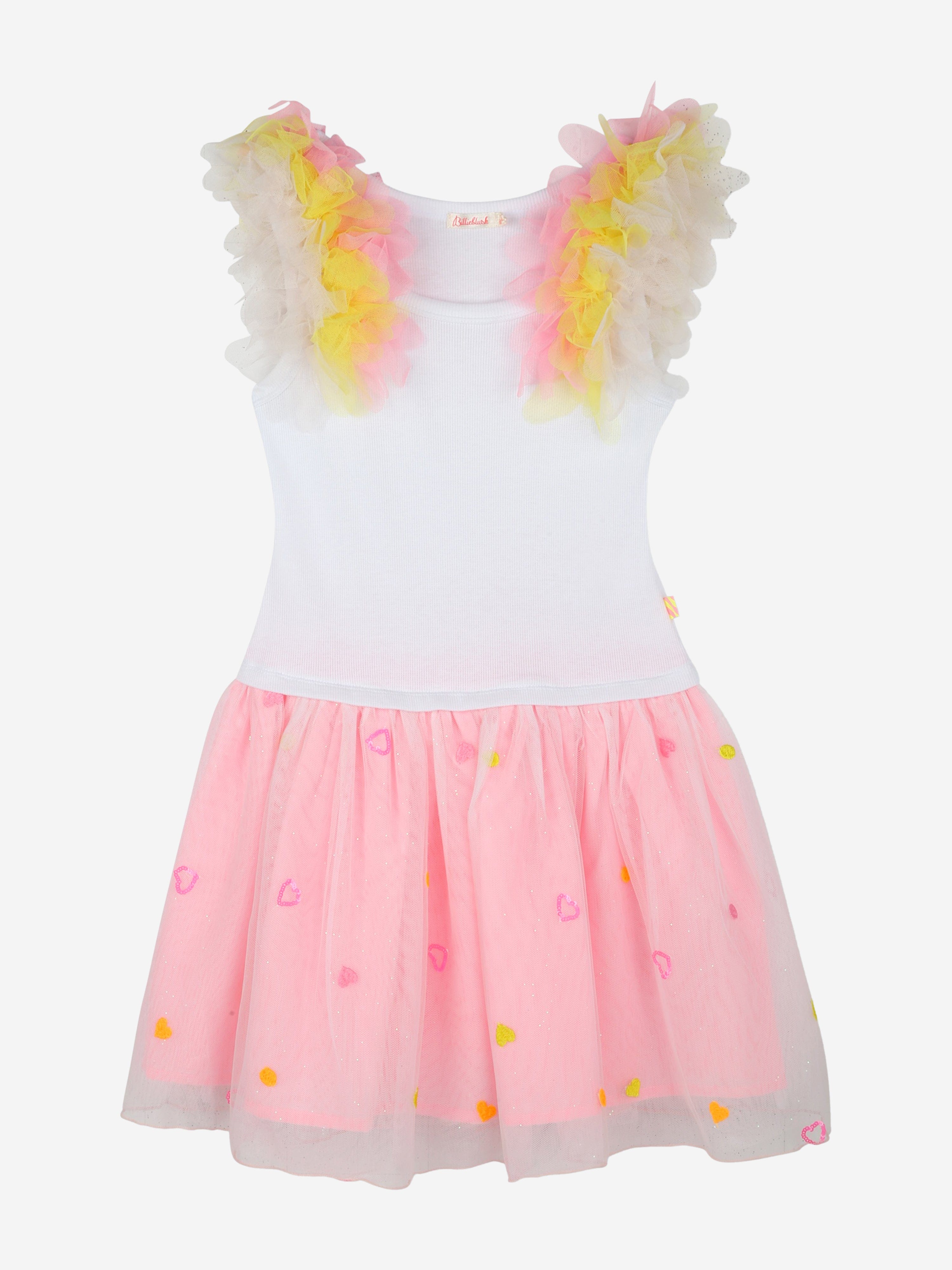 billieblush sequin dress Billieblush Sequin Dress Billieblush Tulle Dress Billieblush Girls Pink  White Tulle Sequin Dress