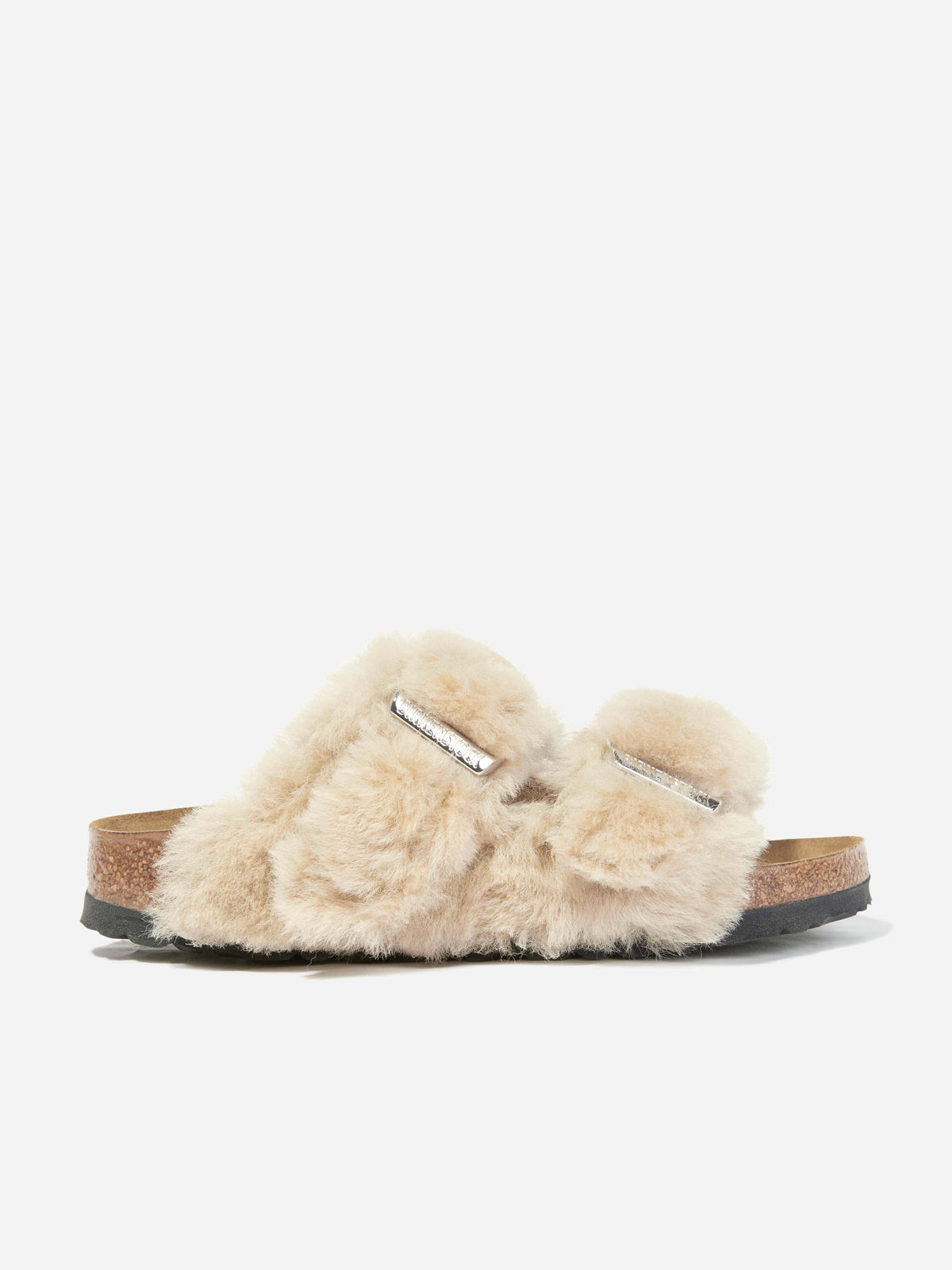 BIRKENSTOCK Classic Arizona Shearling Sandals in Beige  display picture 2