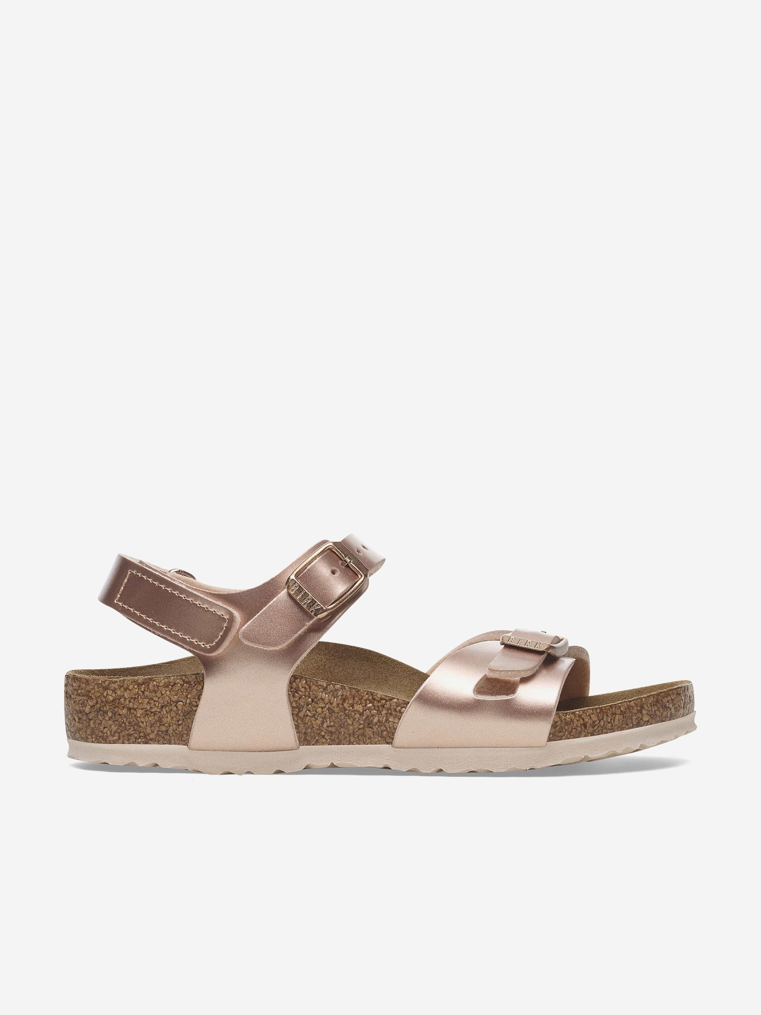 BIRKENSTOCK Girls Rio AS Metallic Sandals in Pink  display picture 1
