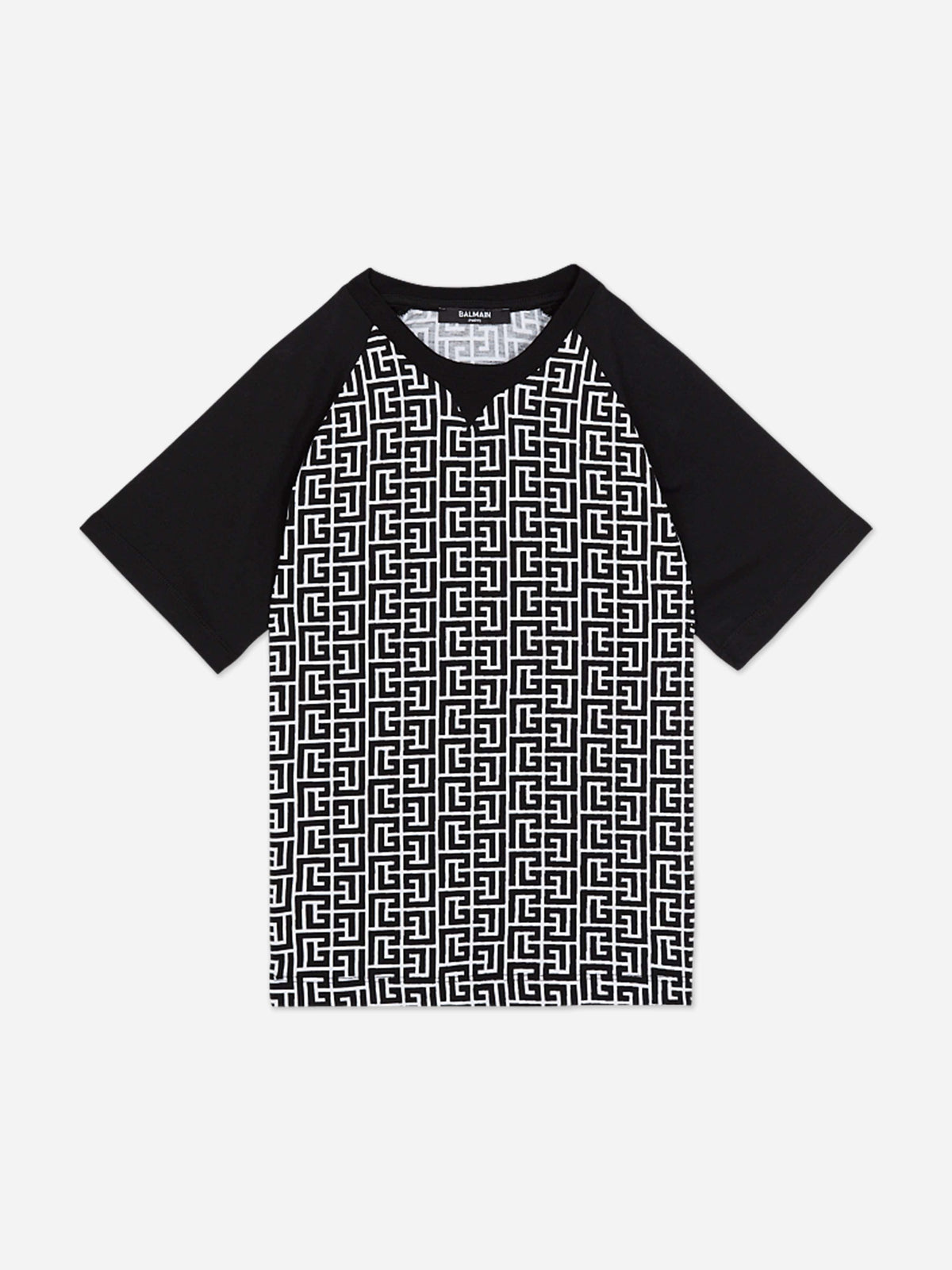 Balmain Boys Monogram Logo T-Shirt in Black | Childsplay Clothing