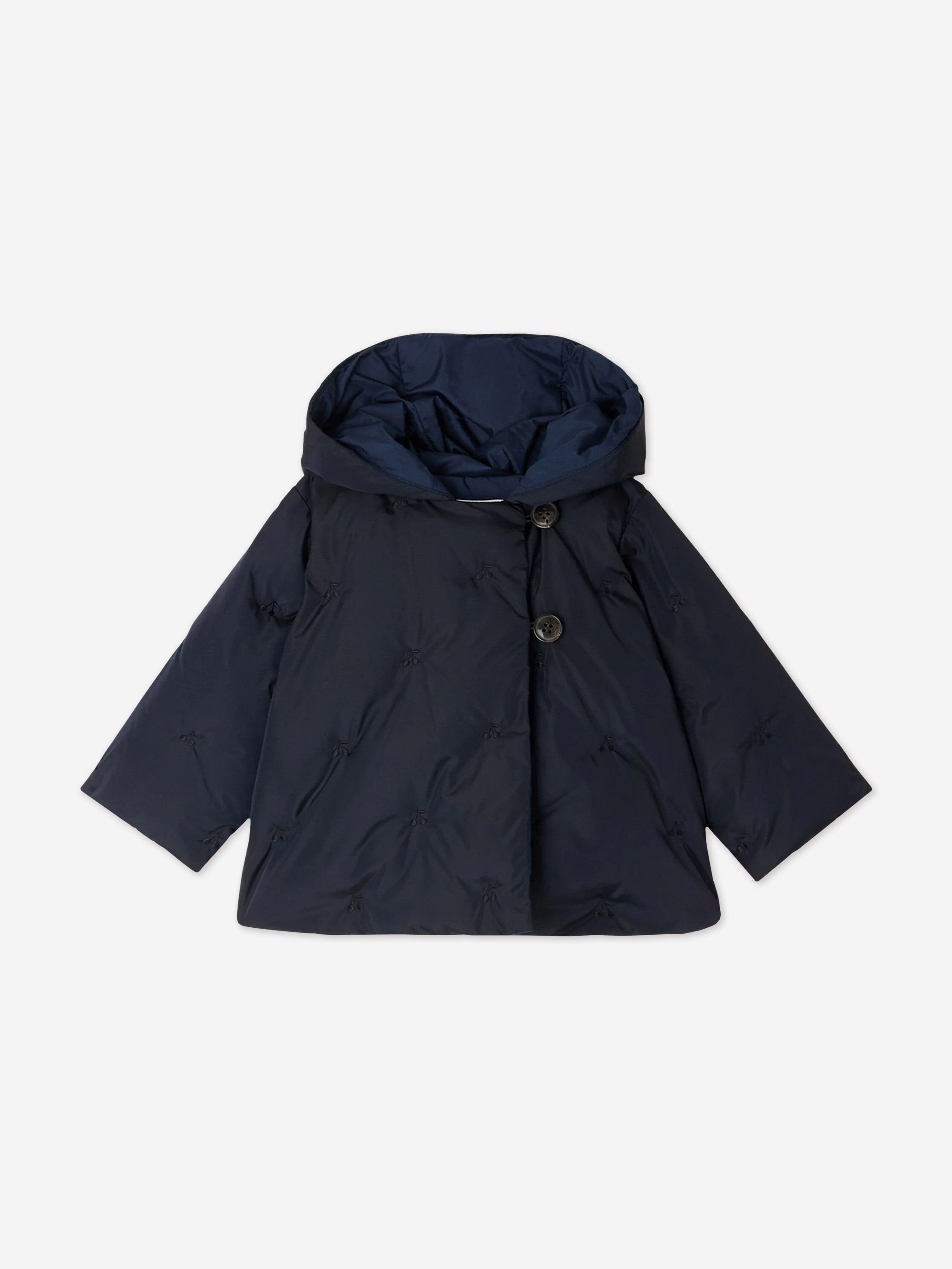 Bonpoint Bonpoint Baby Girls Bonno Quilted Jacket in Navy