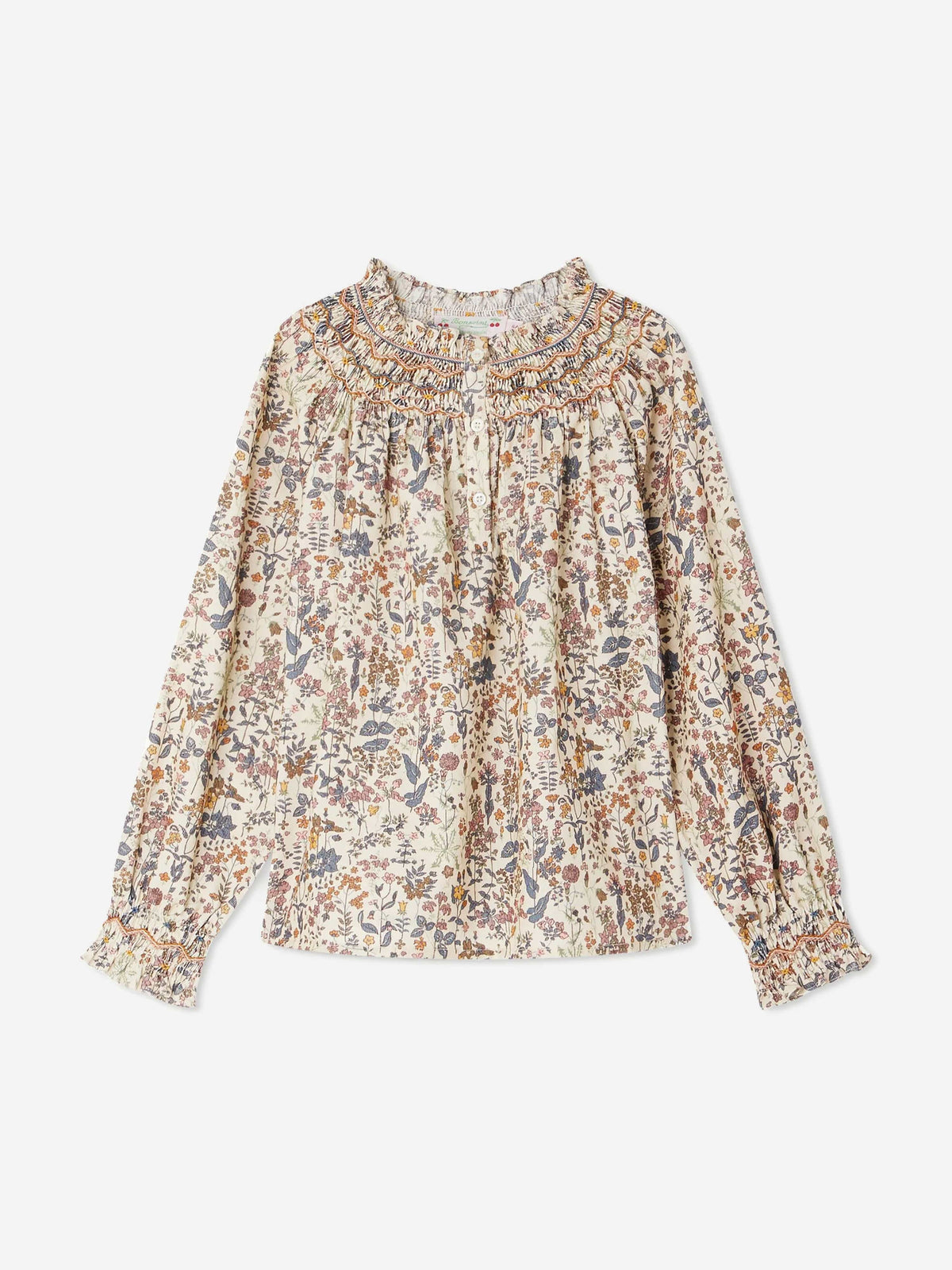 Bonpoint Girls Petal Smocked Blouse in Multicolour | Childsplay 