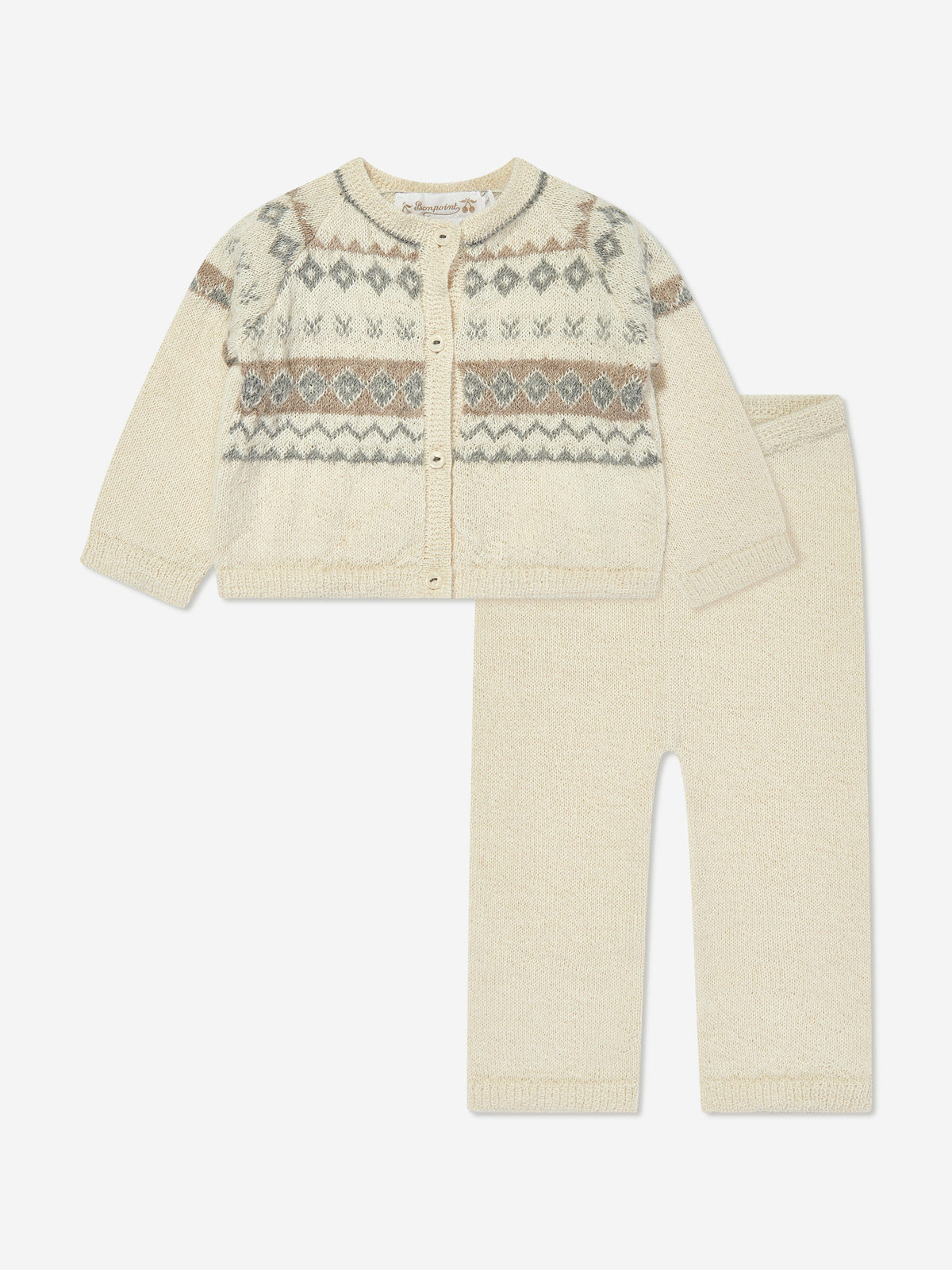 Bonpoint Baby Boys Griffin Trouser Set in Ivory | Childsplay Clothing
