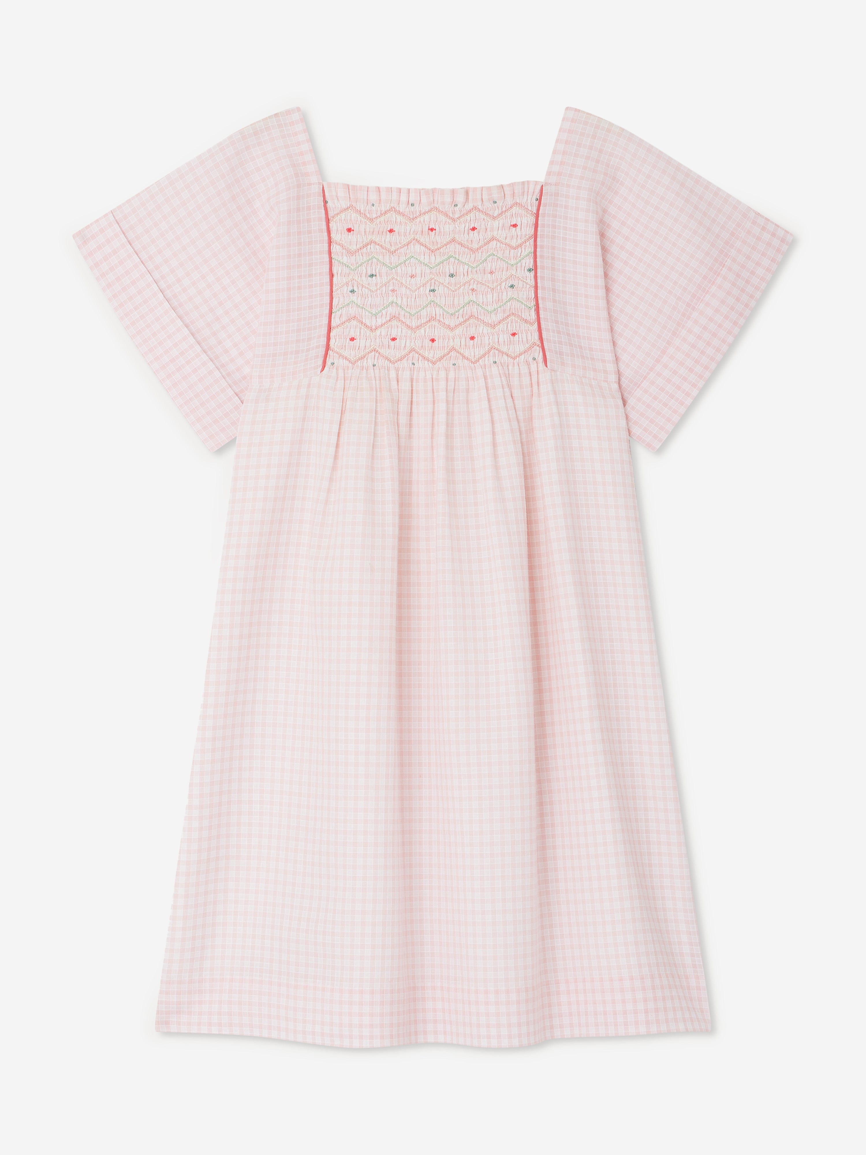 bonpoint pink dress Bonpoint Girls Smocked Paysanne Dress in Pink