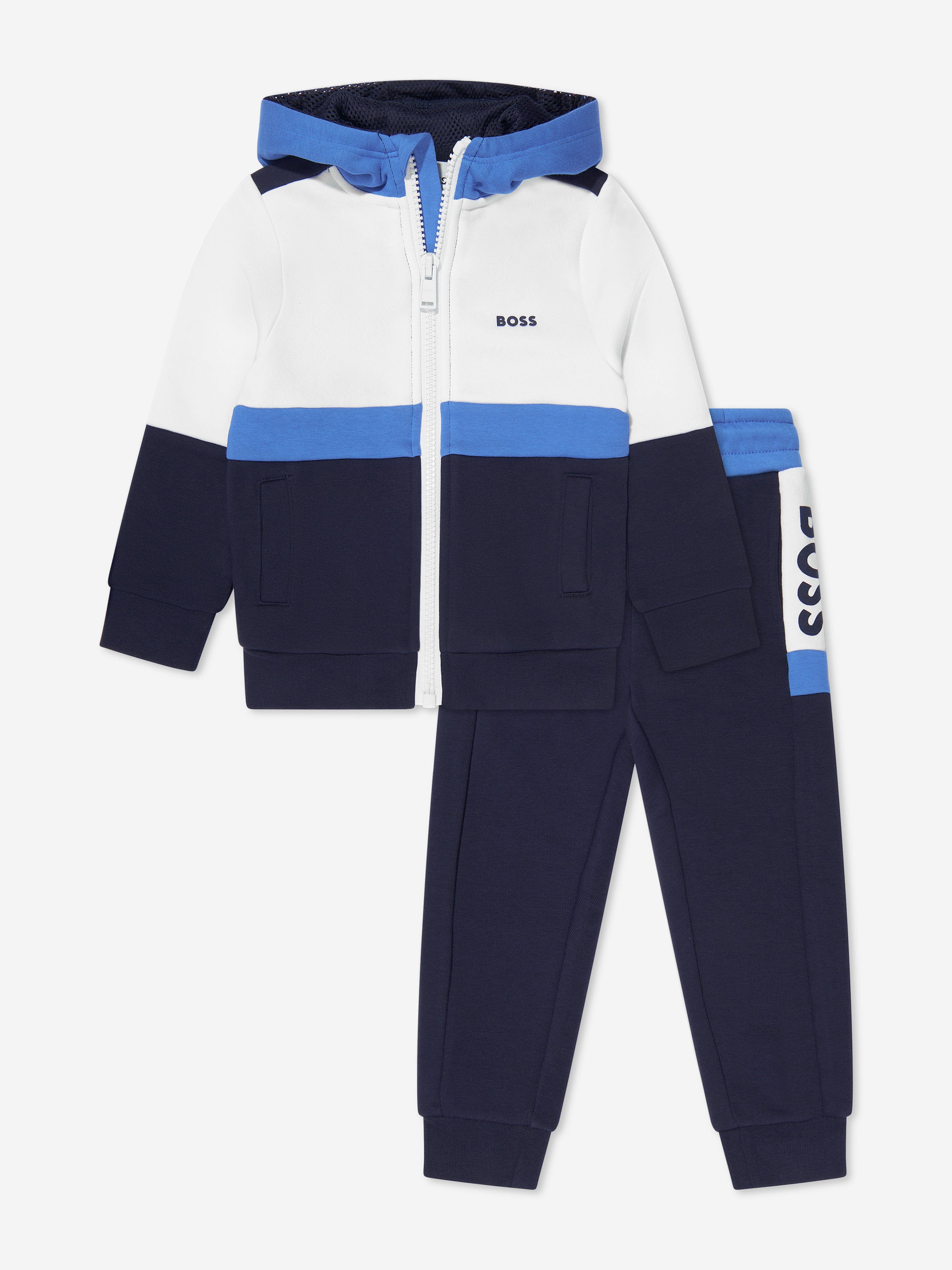 BOSS Boys Logo Tracksuit in Navy | Childsplay Clothing