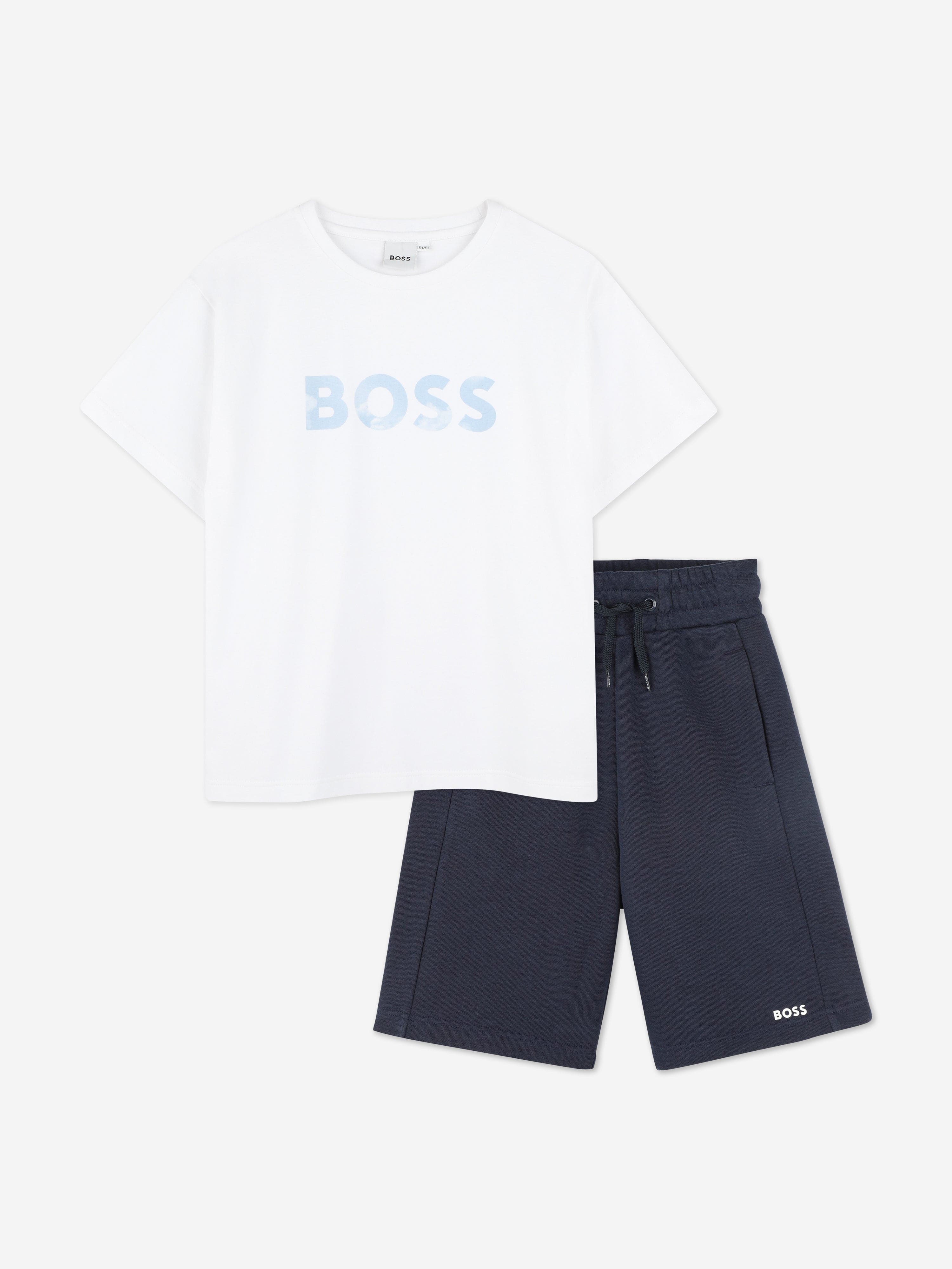 BOSS BOSS Boys Short Set in White Childsplay Clothing
