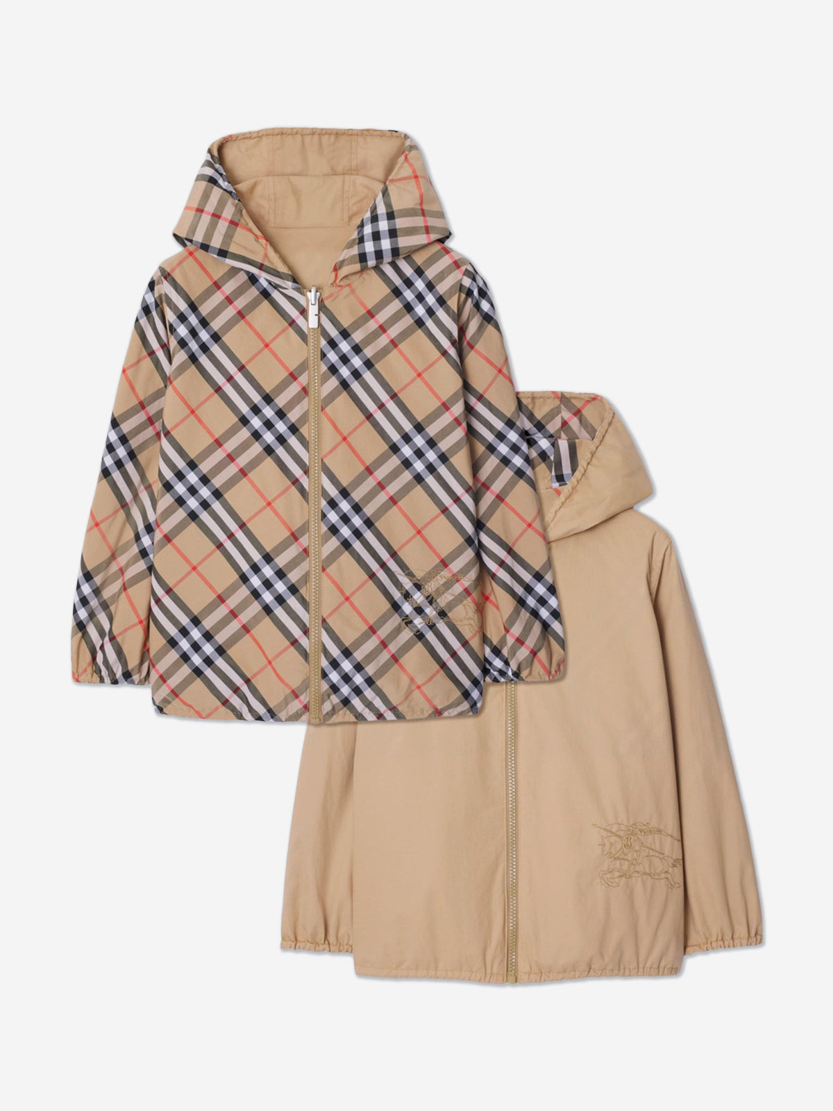 Burberry Kids Reversible Check Rufus Jacket in Beige | Childsplay 