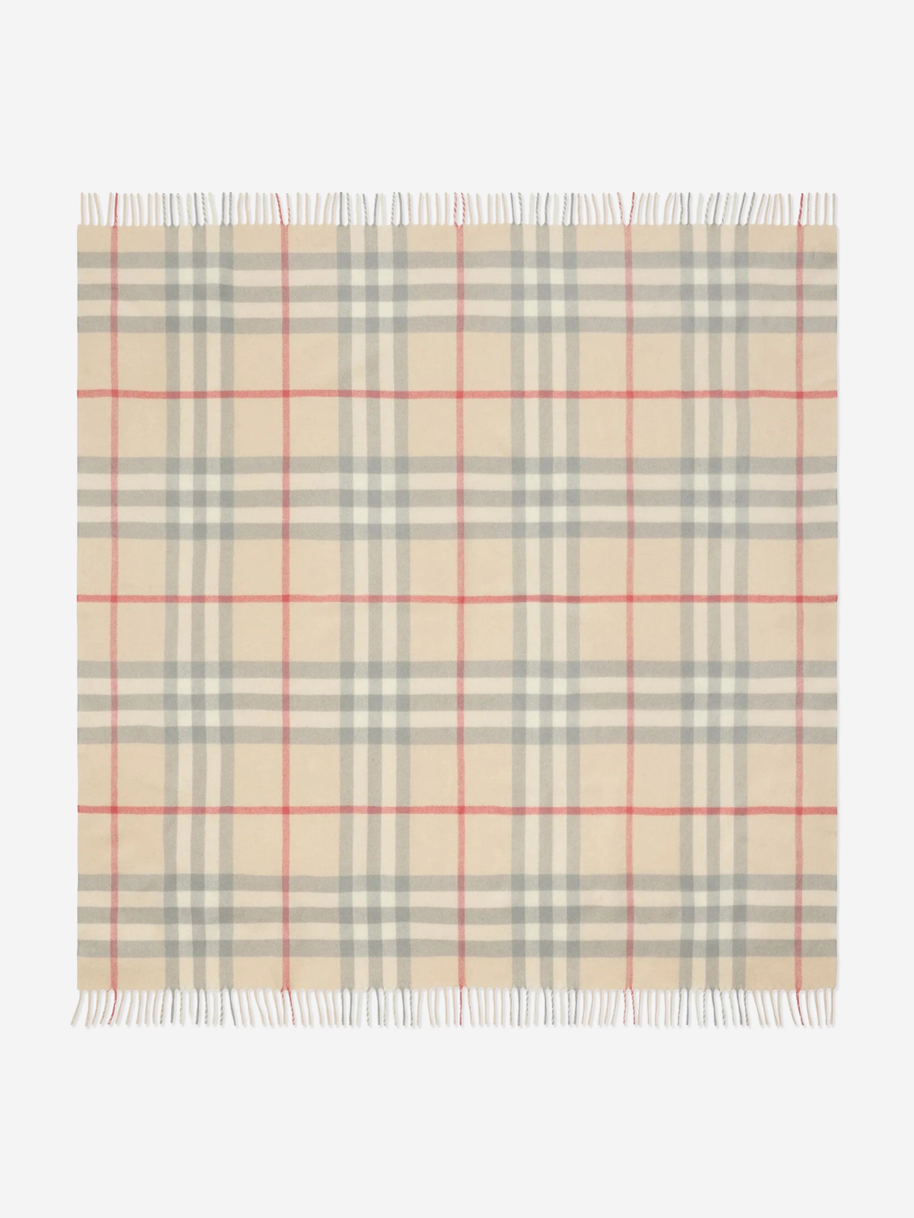 Burberry Baby Check Wool Blanket in Beige (90 x 90cm)