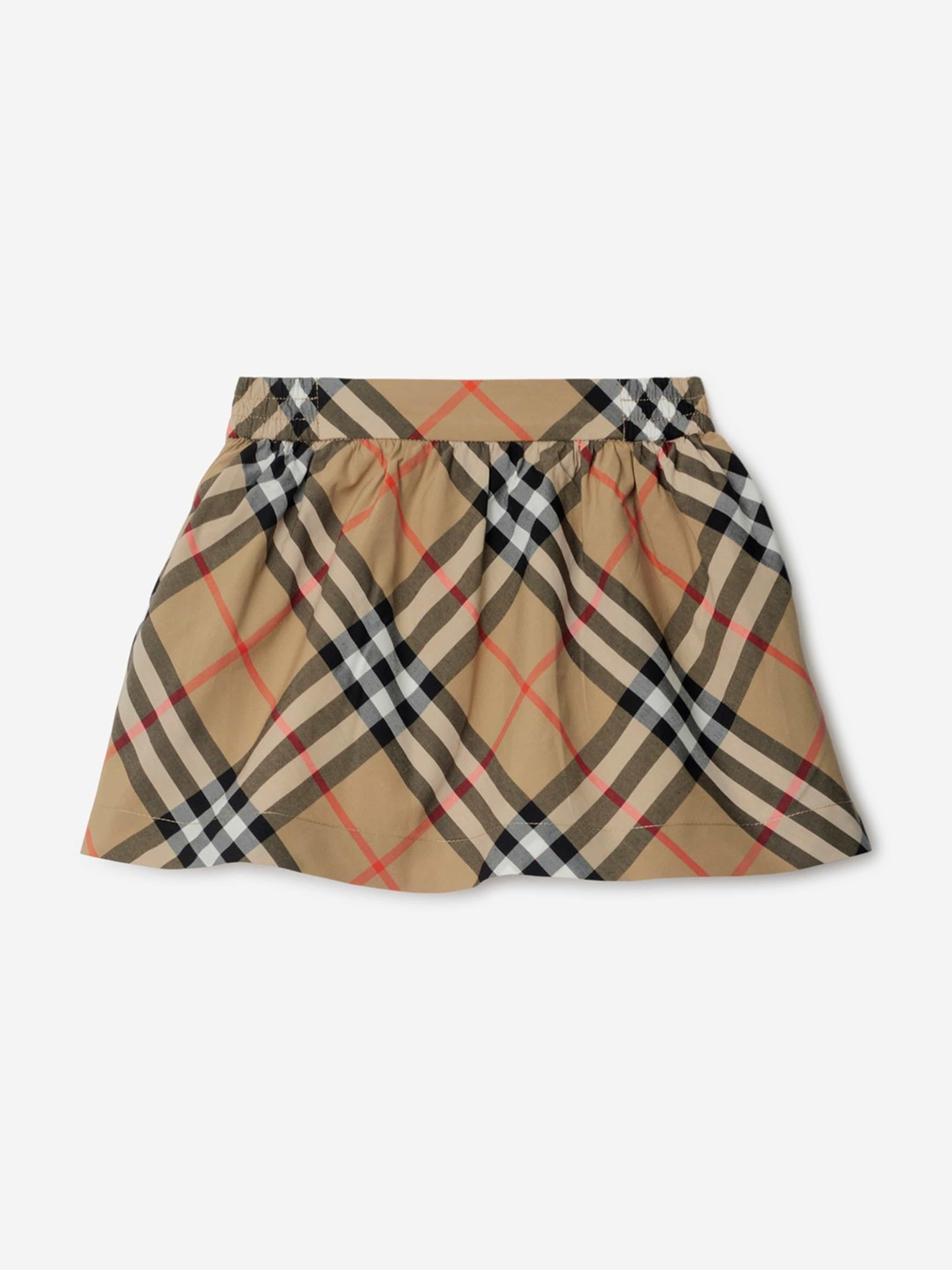 Burberry Baby Girls Check Kelsey Skirt in Beige | Childsplay Clothing