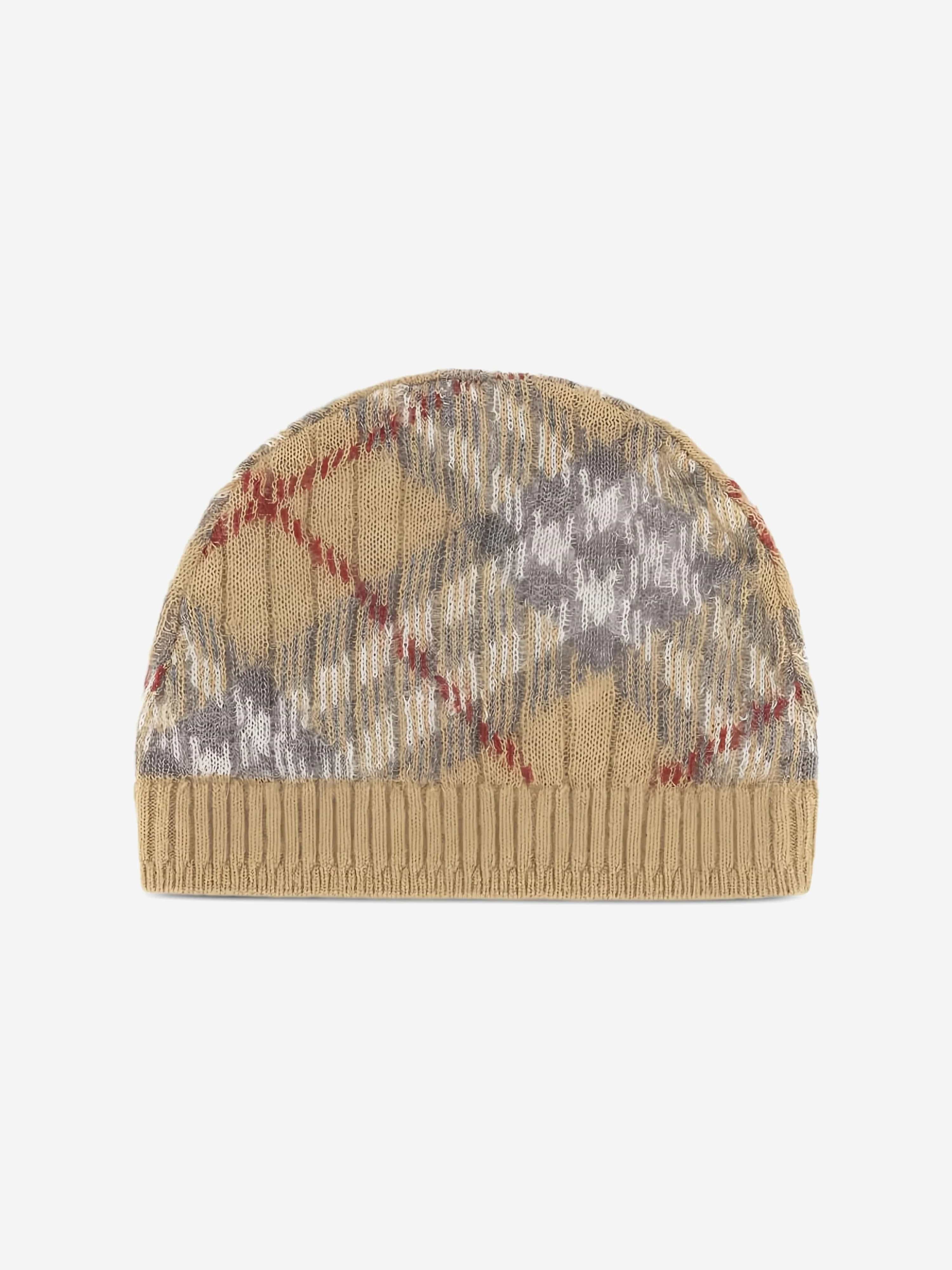 Burberry Kids Burberry Baby Pale Check Beanie Hat in Beige