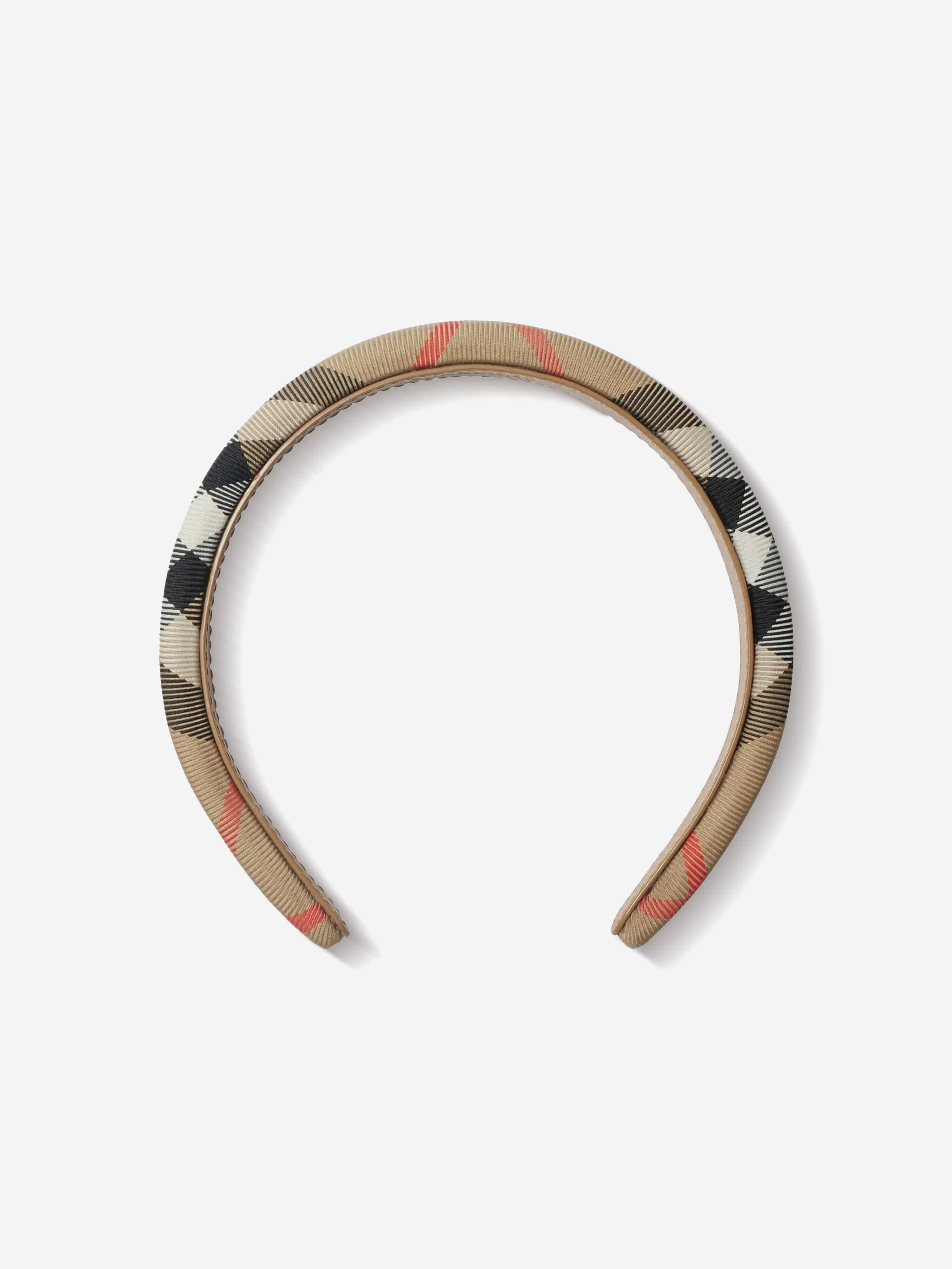 Burberry Girls Classic Check Headband in Beige | Childsplay Clothing