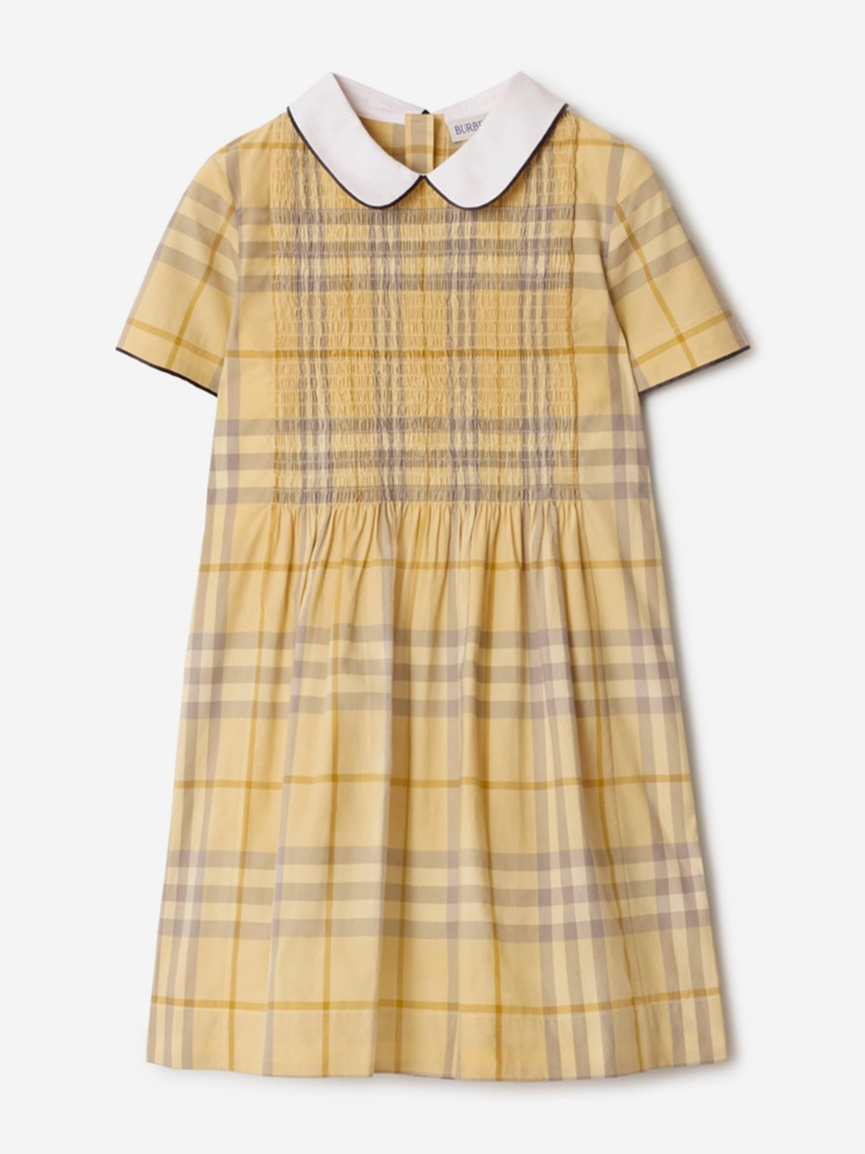 Burberry Childrens Check Cotton Dress , Size: 4Y
