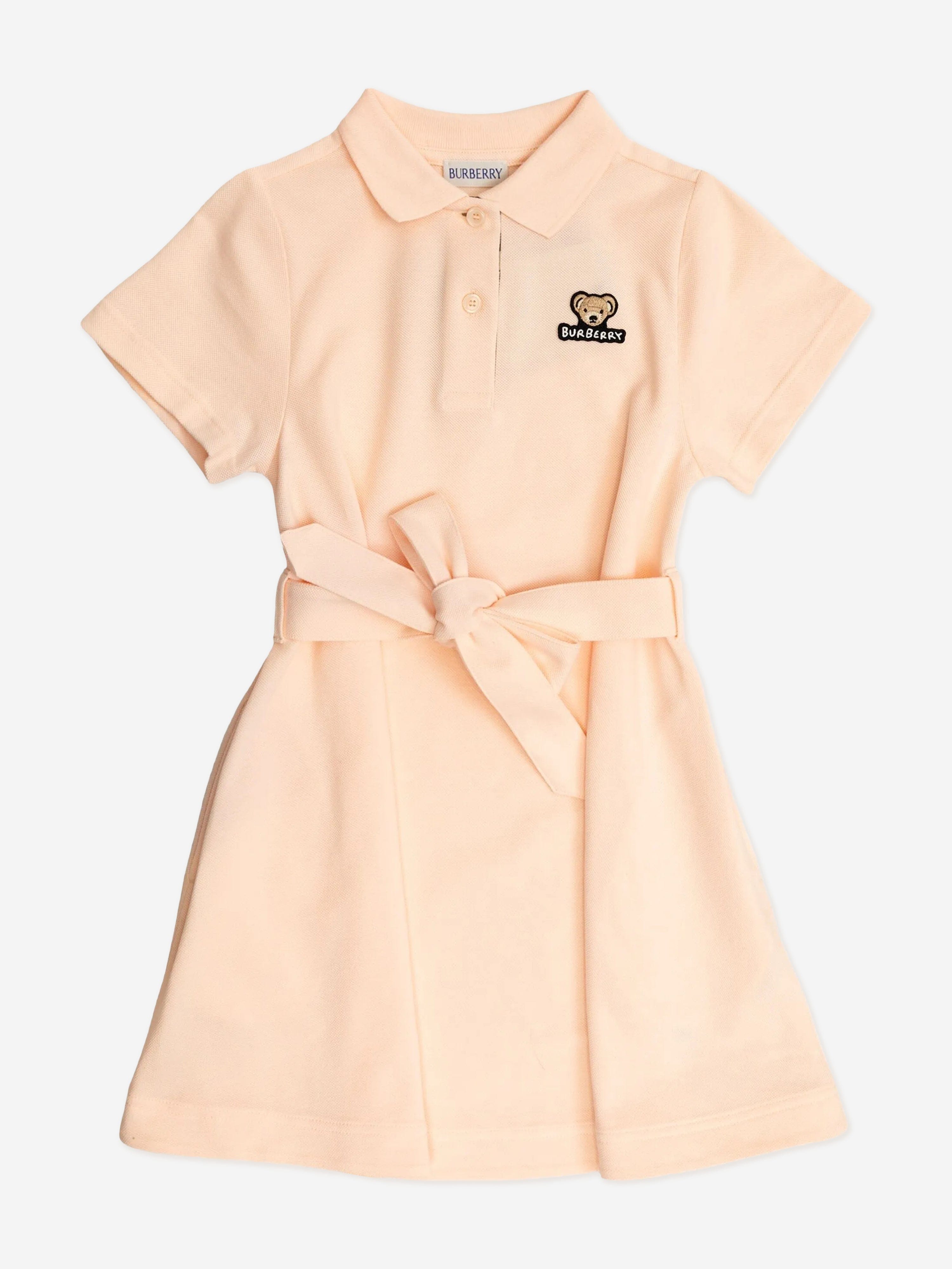 polo bear mesh polo dress Polo Ralph Lauren Kids' Polo Bear Cotton Mesh Polo Dress In Cheerleader Bear