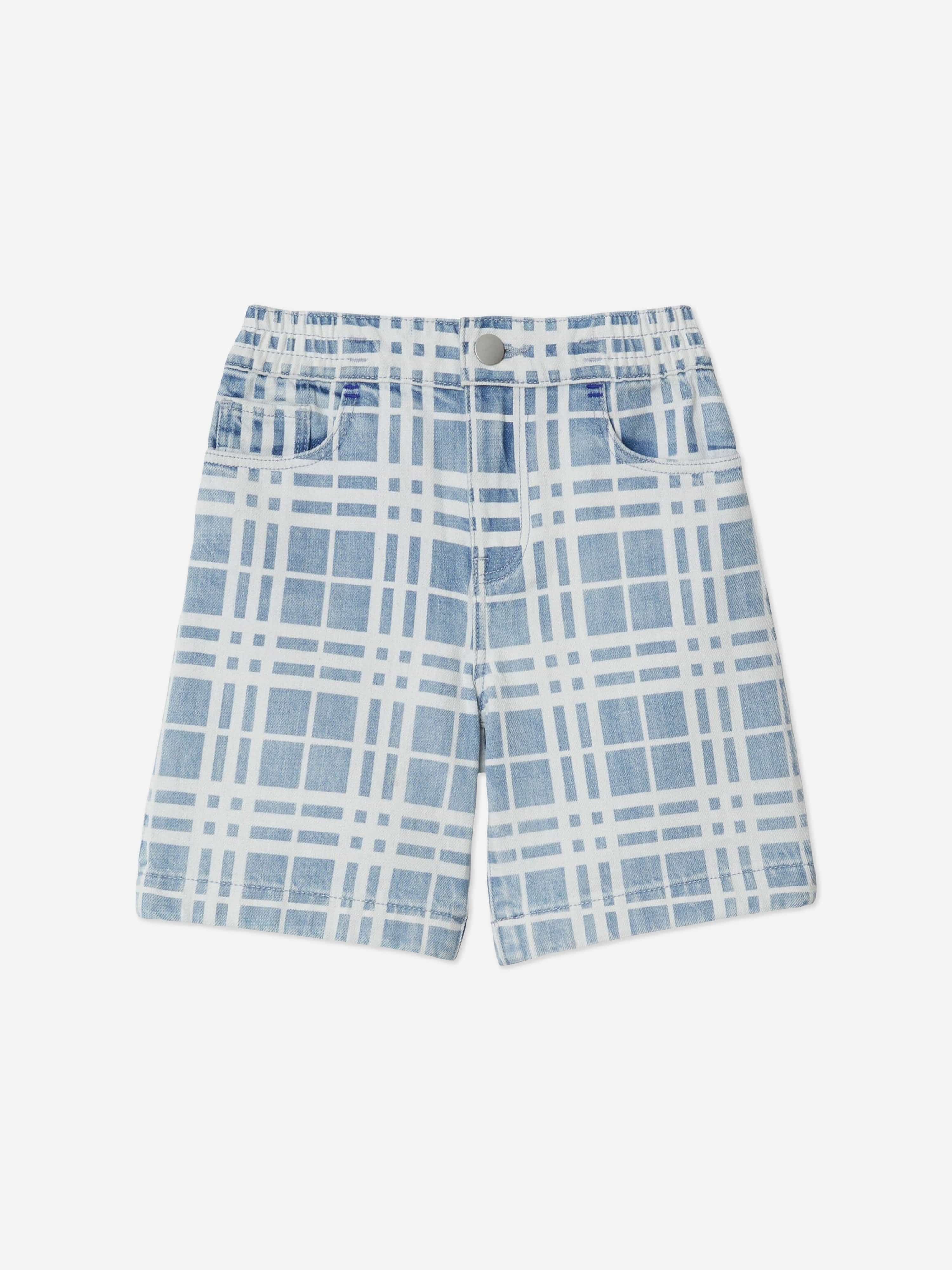 Burberry Boys Check Castel Shorts in Blue | Childsplay Clothing