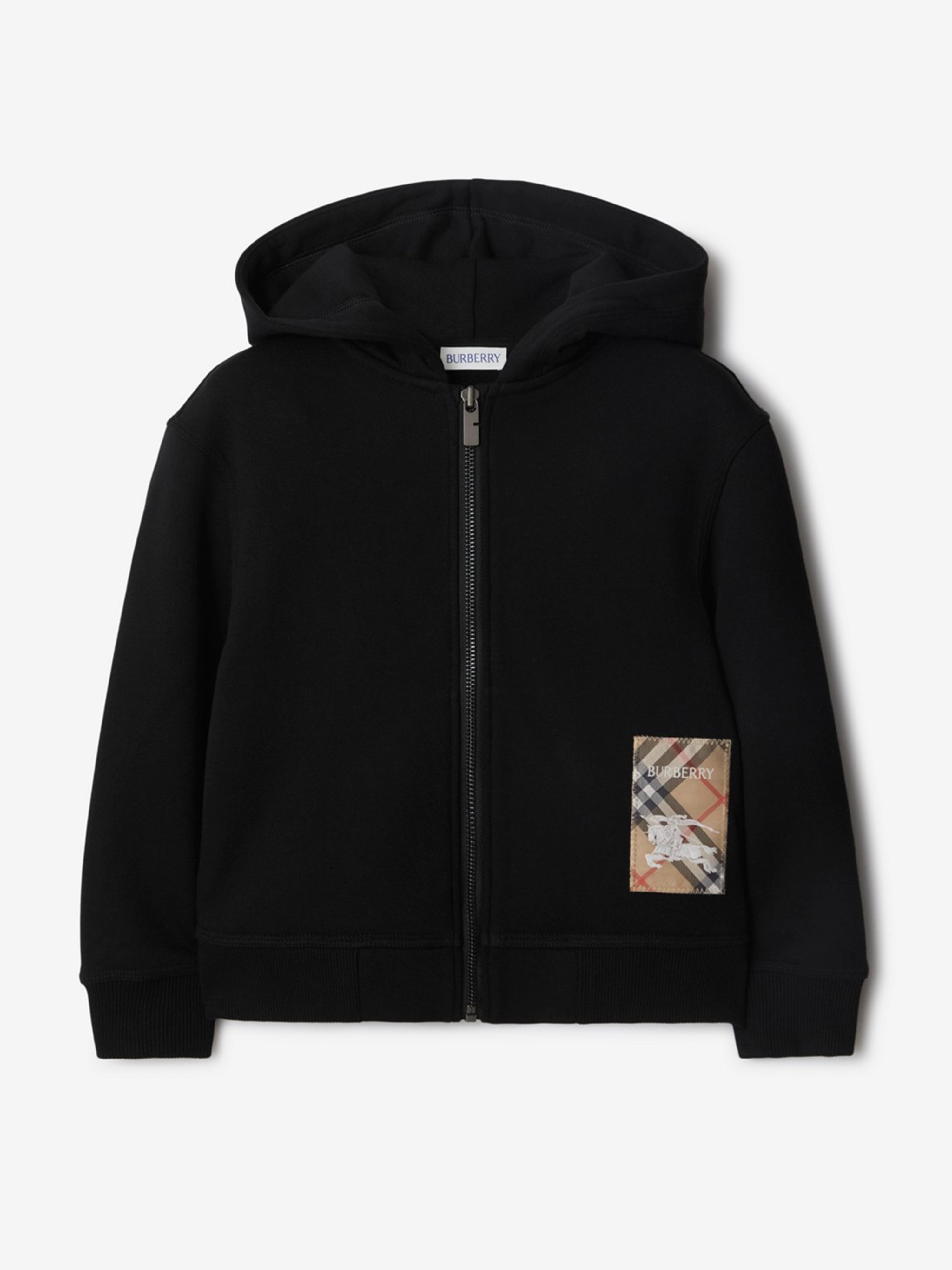 Burberry Kids Burberry Boys Clyde EKD Zip Up Top in Black - Main Image