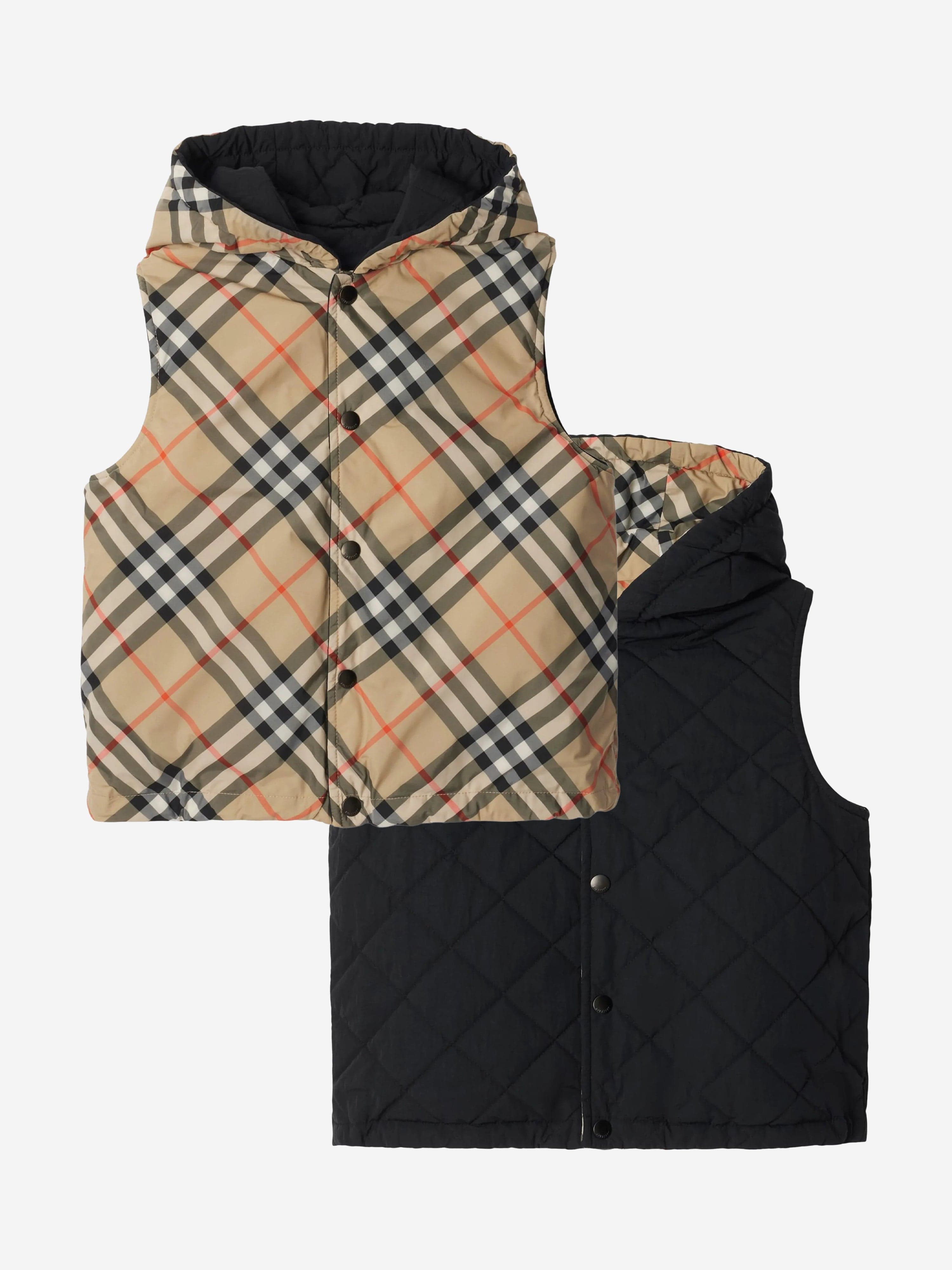Burberry Kids Reversible Slade Gilet in Beige | Childsplay Clothing
