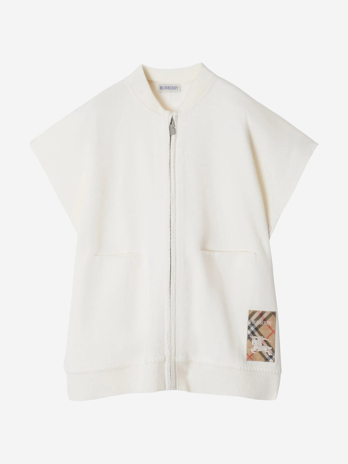Burberry Girls Wool EKD Cape in Ivory | Childsplay Clothing