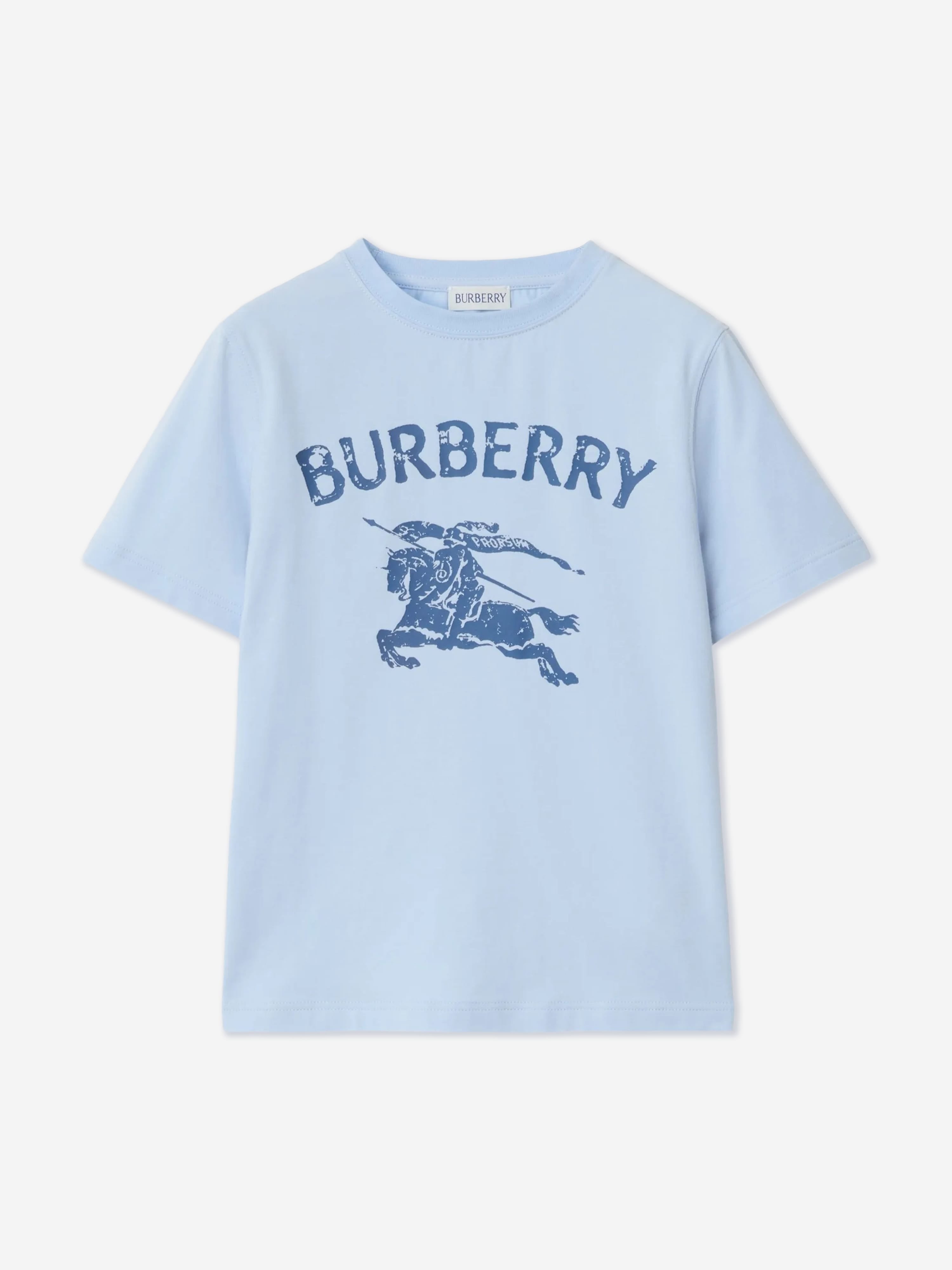 Burberry Boys Cedar Stamp EKD T-Shirt in Blue | Childsplay Clothing