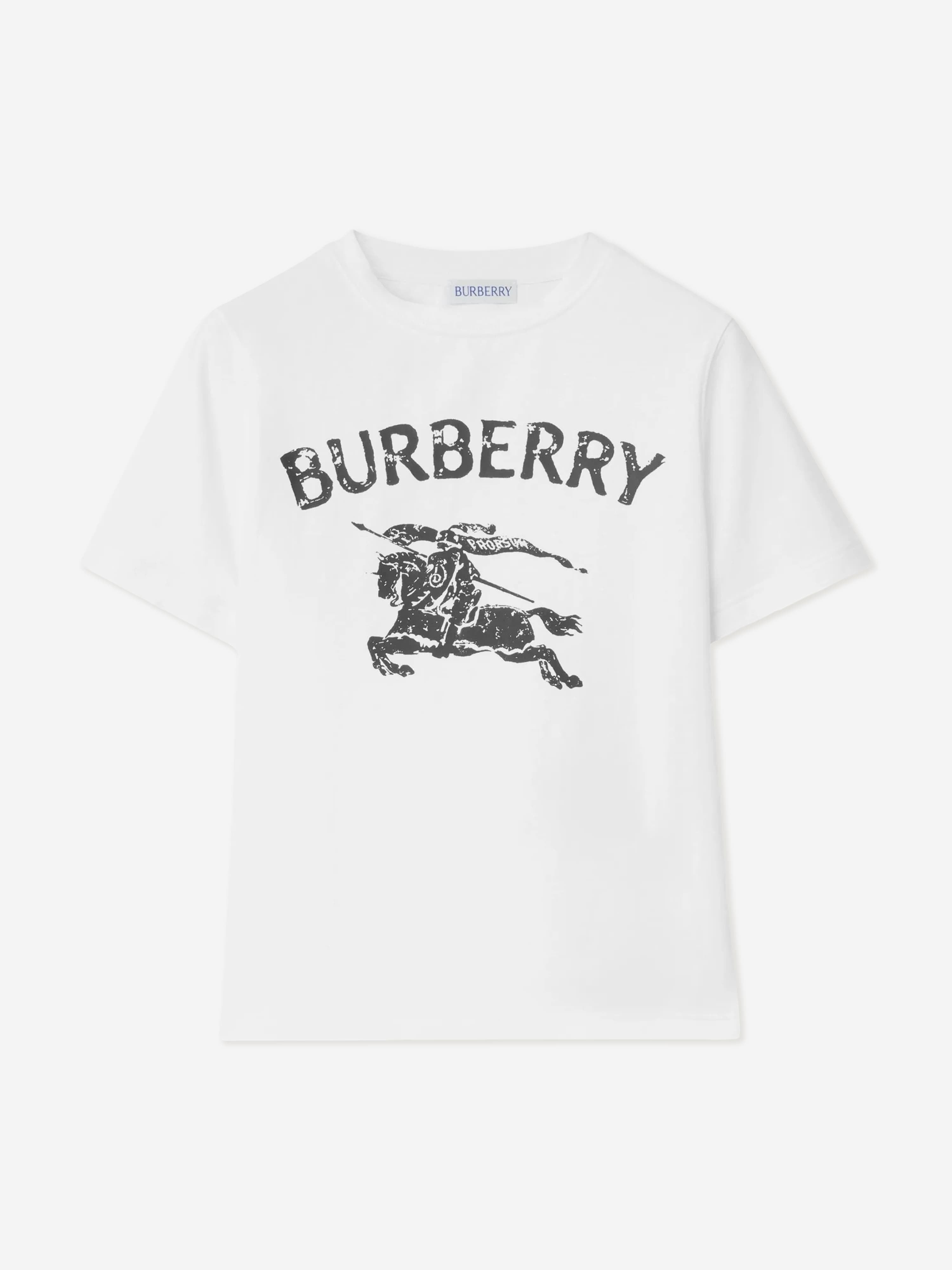 Burberry Girls Cedar Stamp EKD T-Shirt in White | Childsplay Clothing
