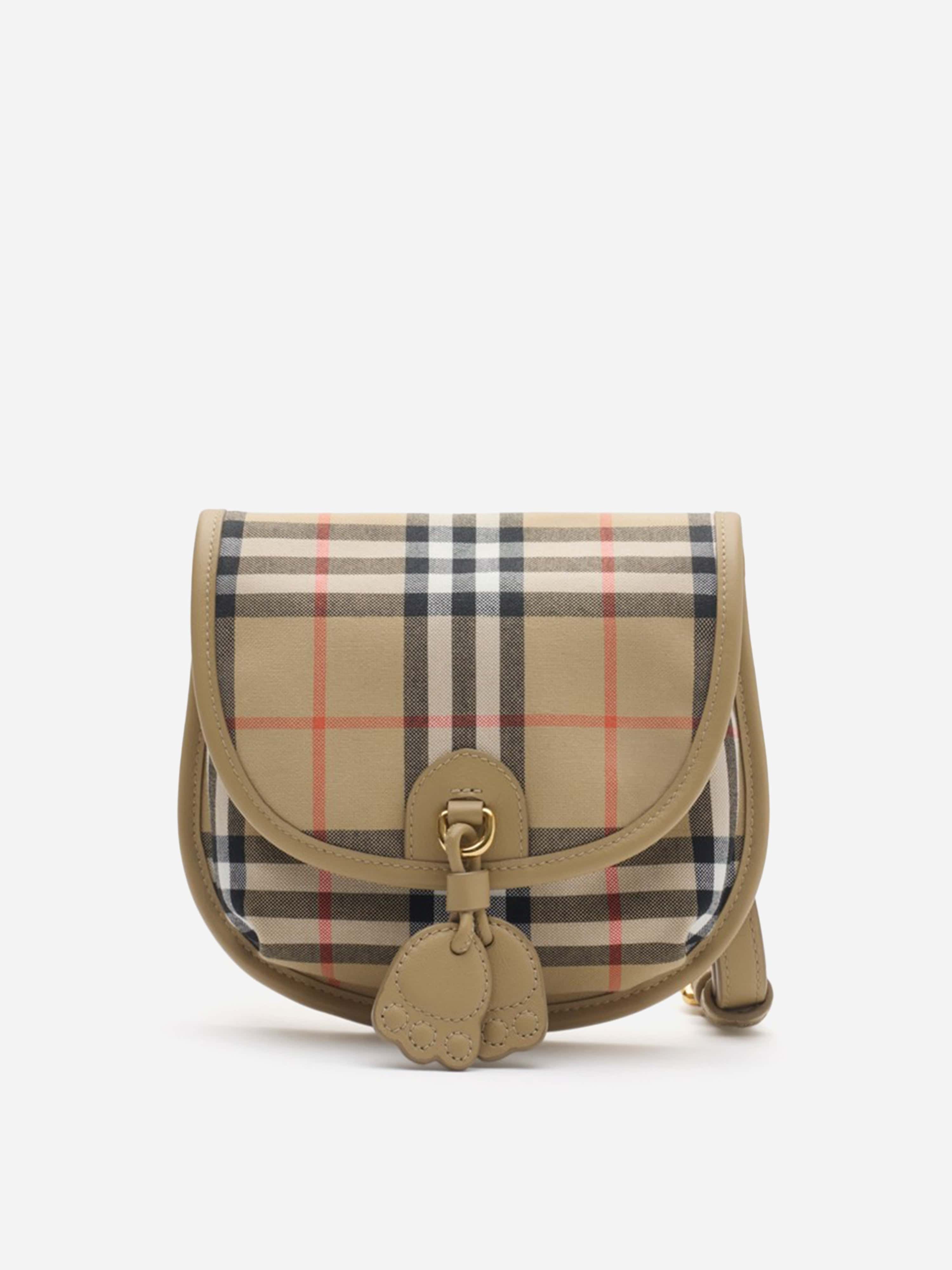 Burberry Girls Alice Check Crossbody Bag in Beige (18cm)