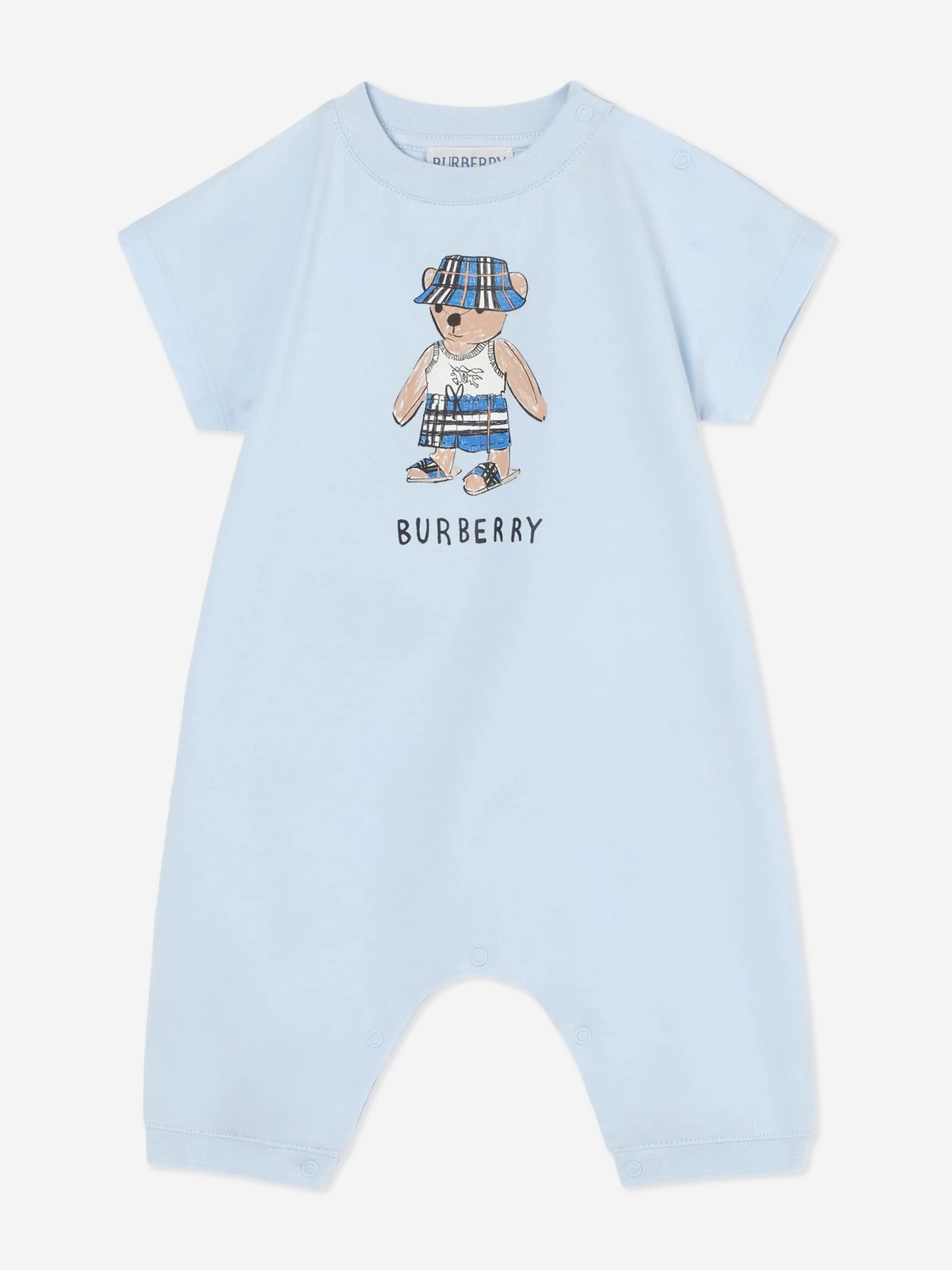 バーバリー BURBERRY キッズ Burberry Boys Boys Jensen Teddy Surf Romper in Blue | Childsplay