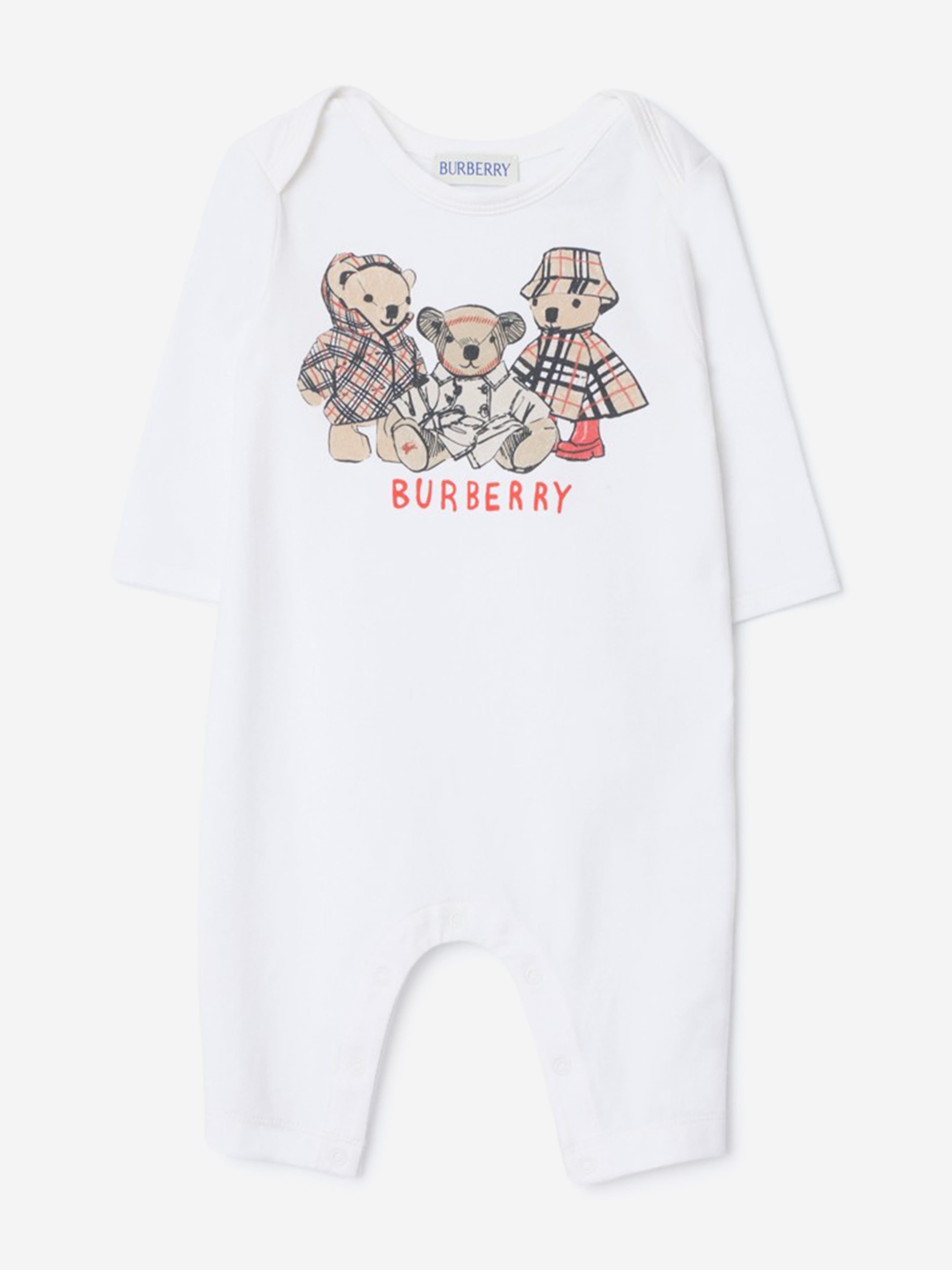 Burberry Baby Thomas Bear and Friends Romper in White | Childsplay