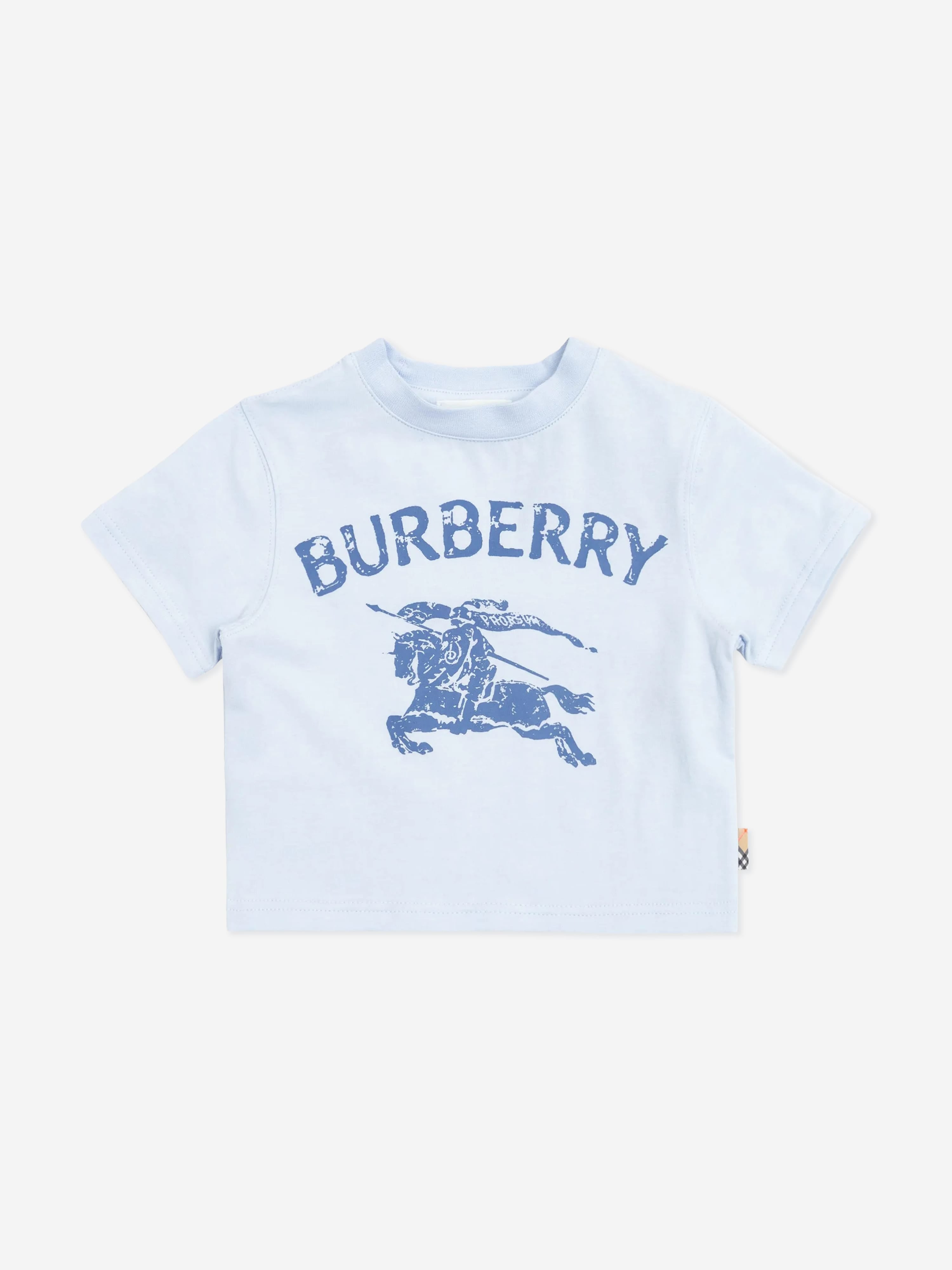 Burberry Baby Boys Mini Cedar Stamp EKD T-Shirt in Blue
