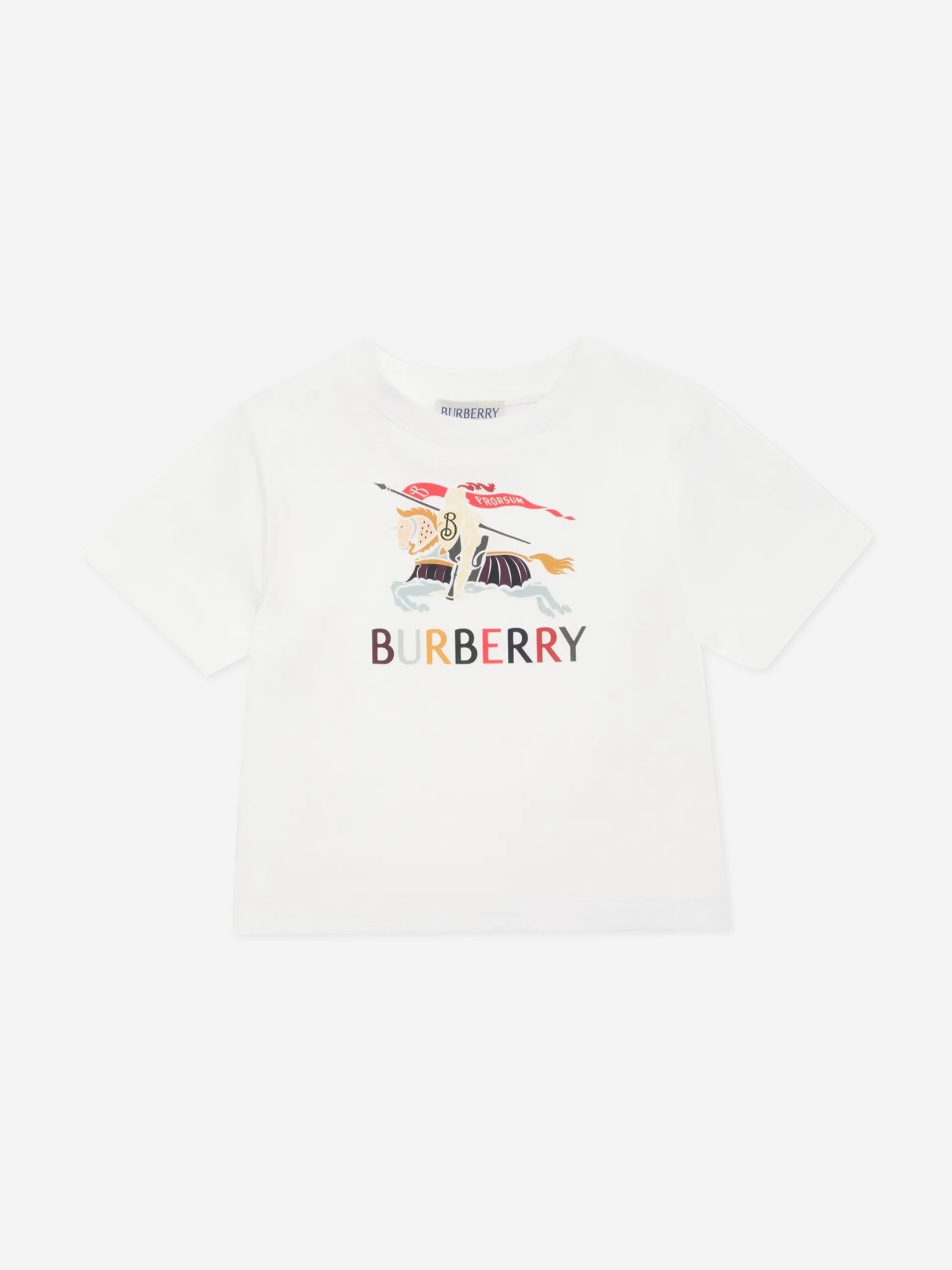 BURBERRY バーバリー キッズ ティシャツ 18M 86cm Burberry Baby Boys Cedar Colourful EKD T-Shirt in White