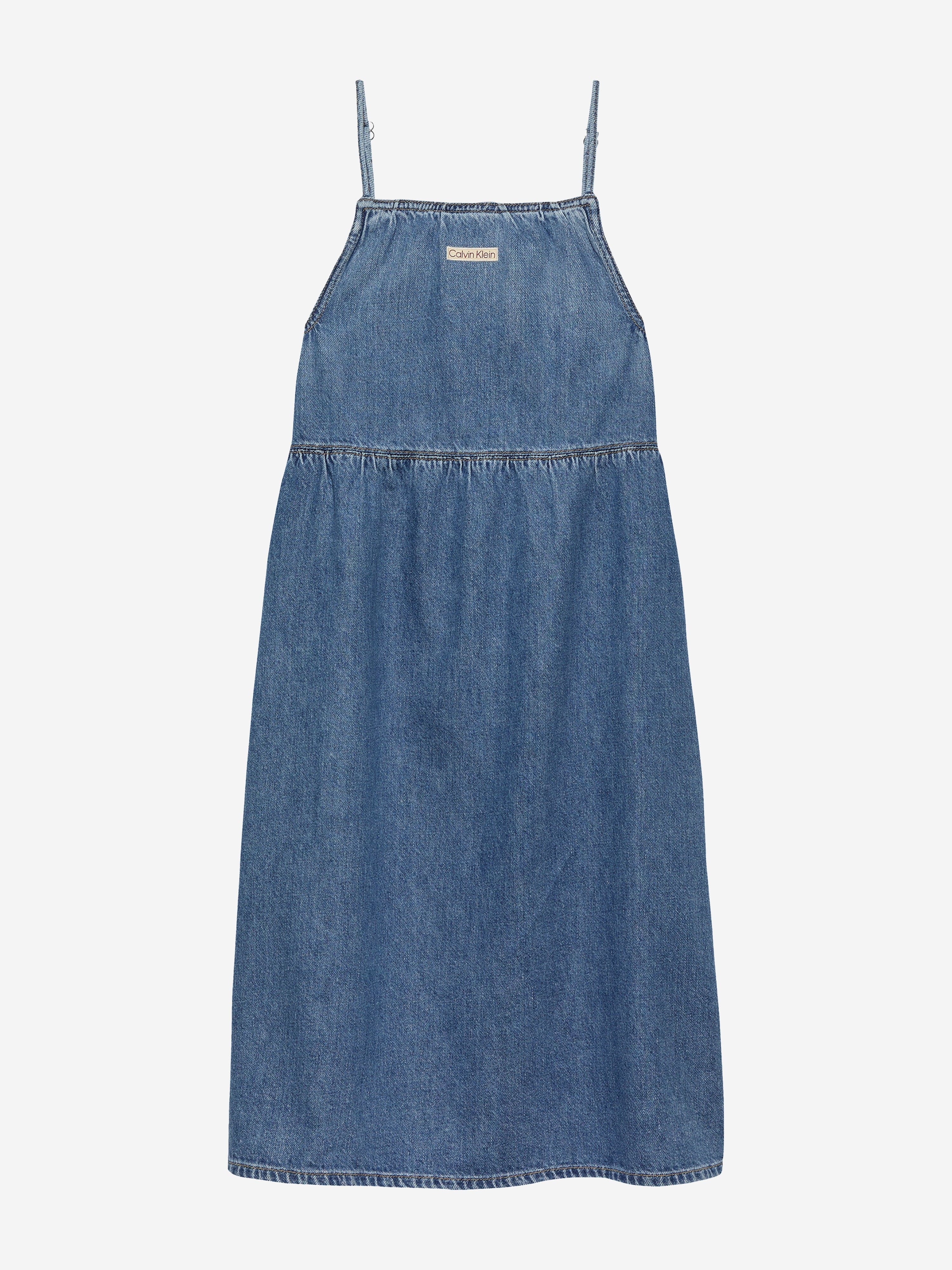 Calvin Klein Girls Denim Dress in Blue 12 Yrs Calvin Klein Girls Denim Dress in Blue 12 Yrs
