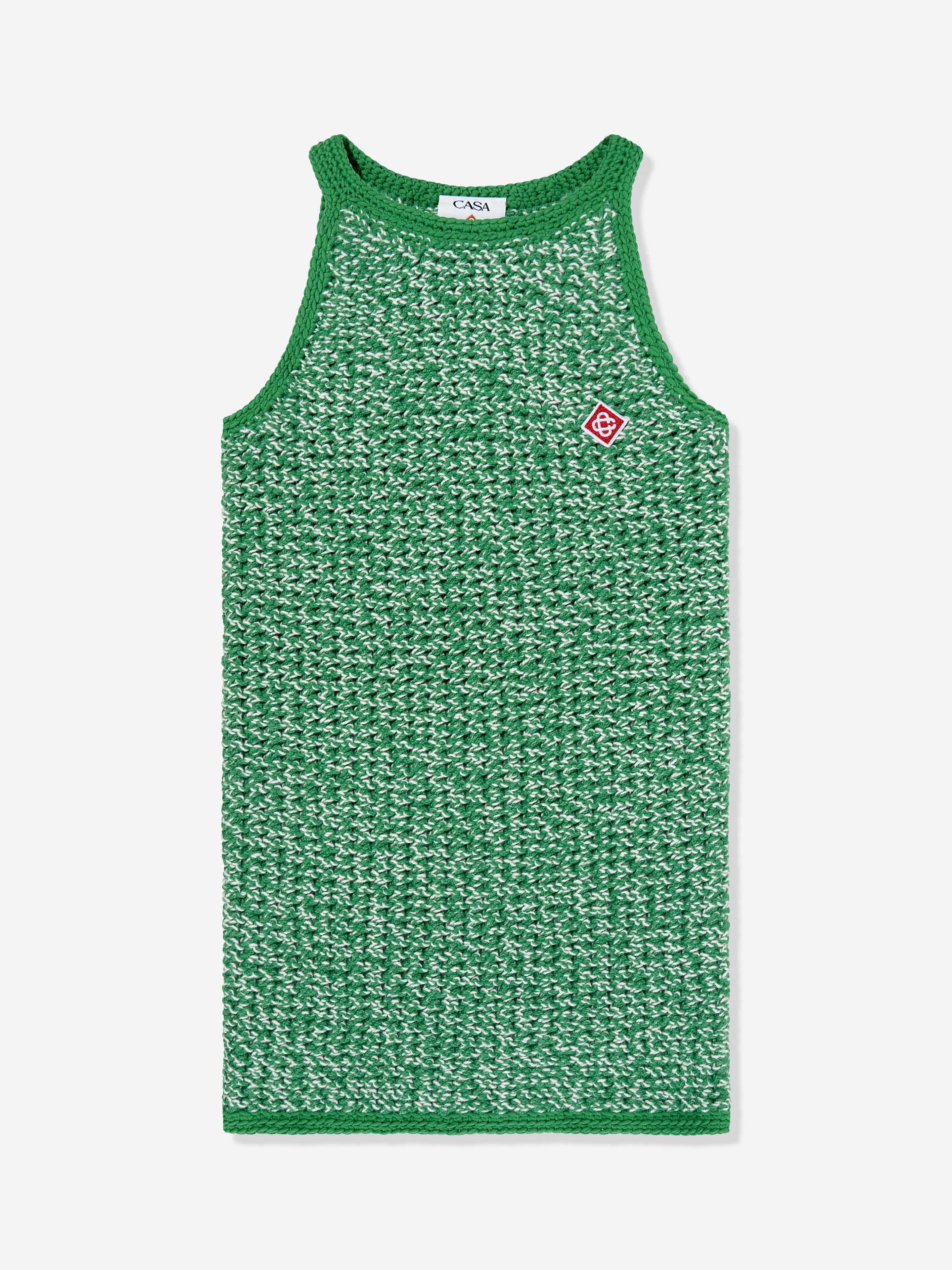 Casablanca Girls Mouline Sleeveless Dress in Green 5