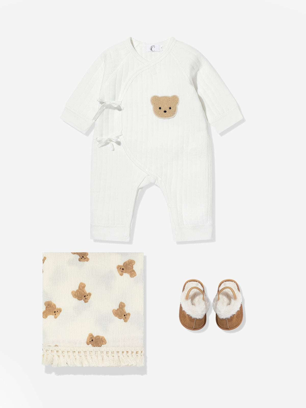 Cozy Crew Club Baby The Cozy Boucle Bear Gift Box in Ivory | Childsplay ...