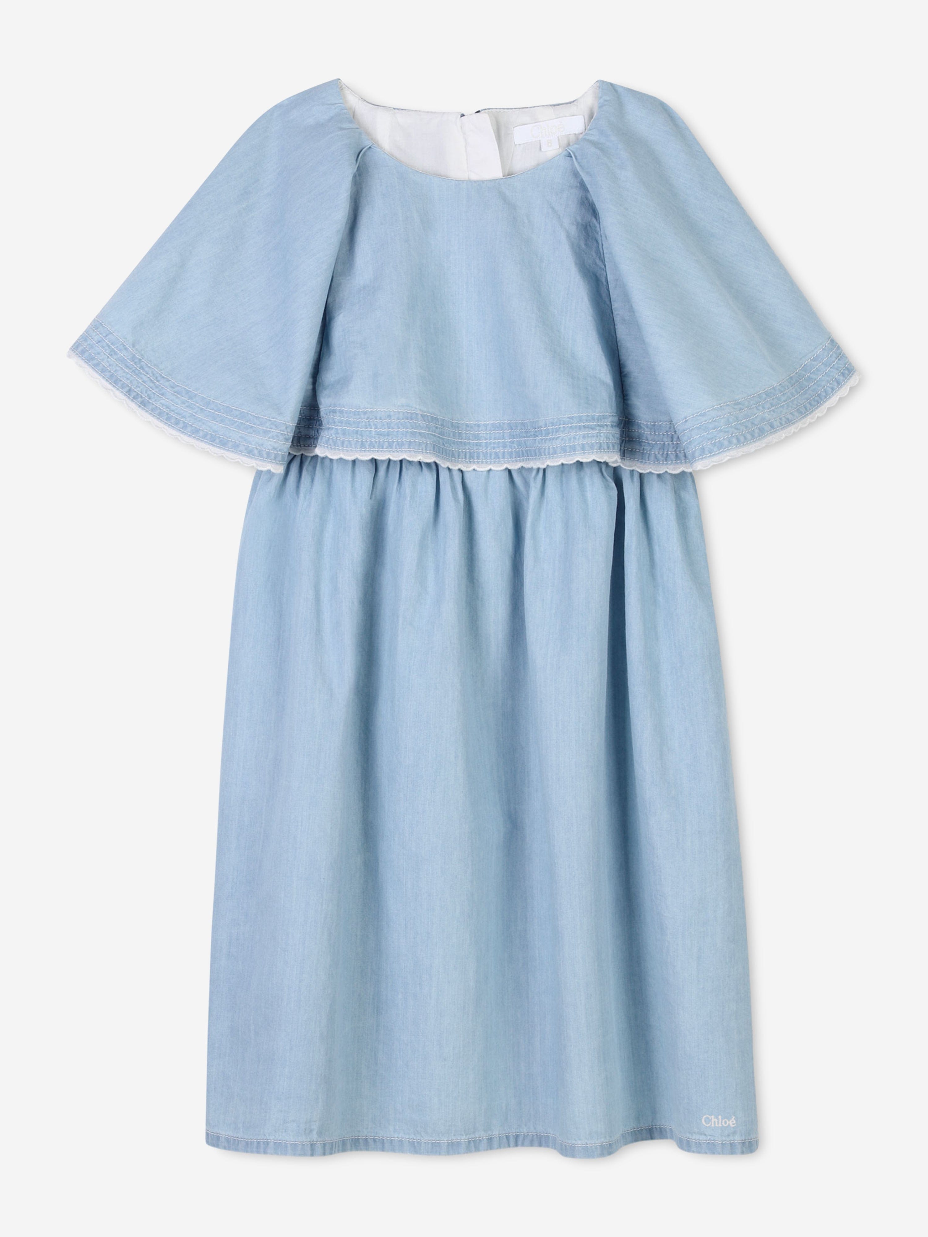 Chloé Short Sleeve Denim Dress Chloé Short Sleeve Denim Dress