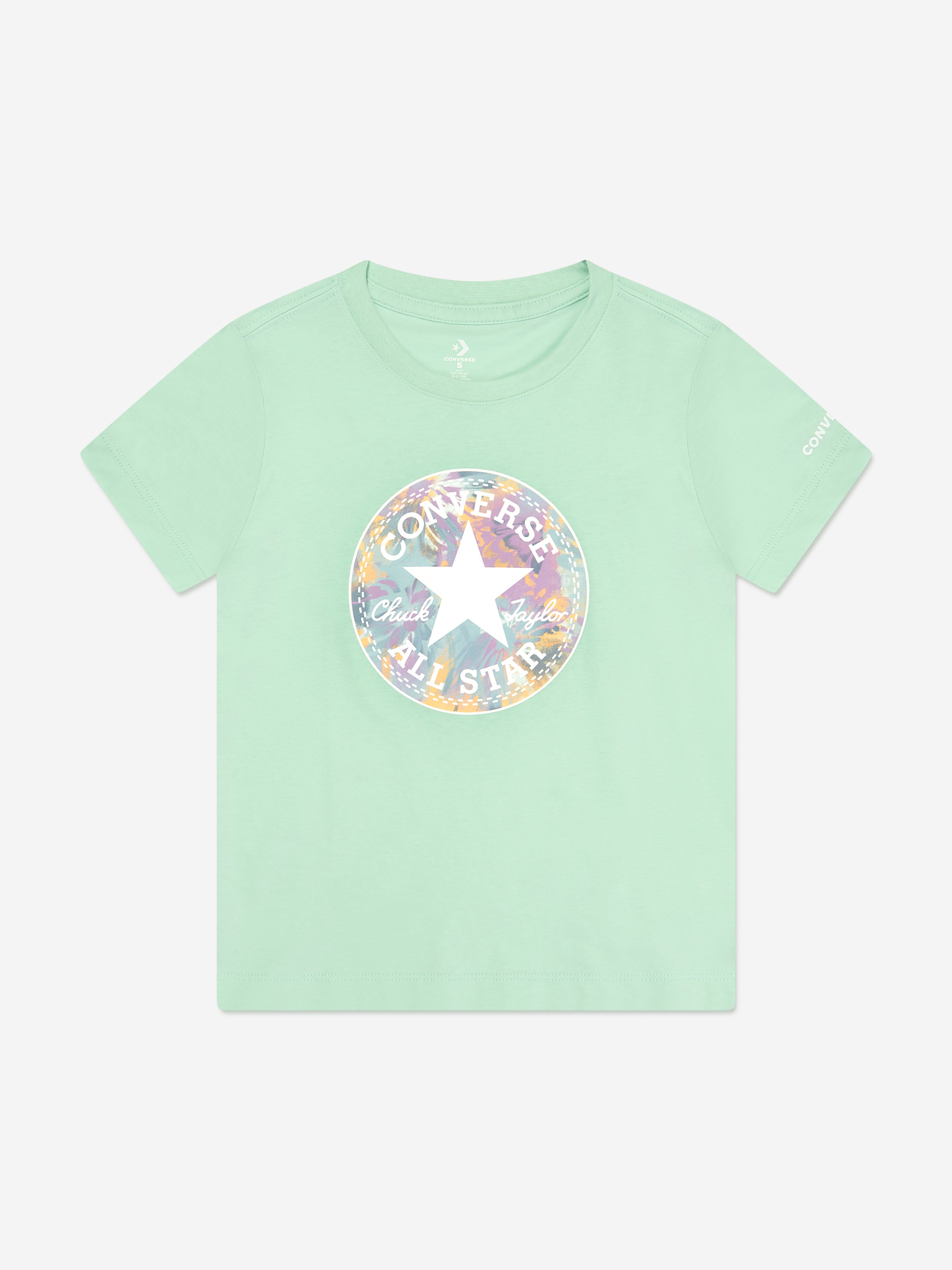 Converse Converse Girls Chuck Patch Graphic T-Shirt in Green