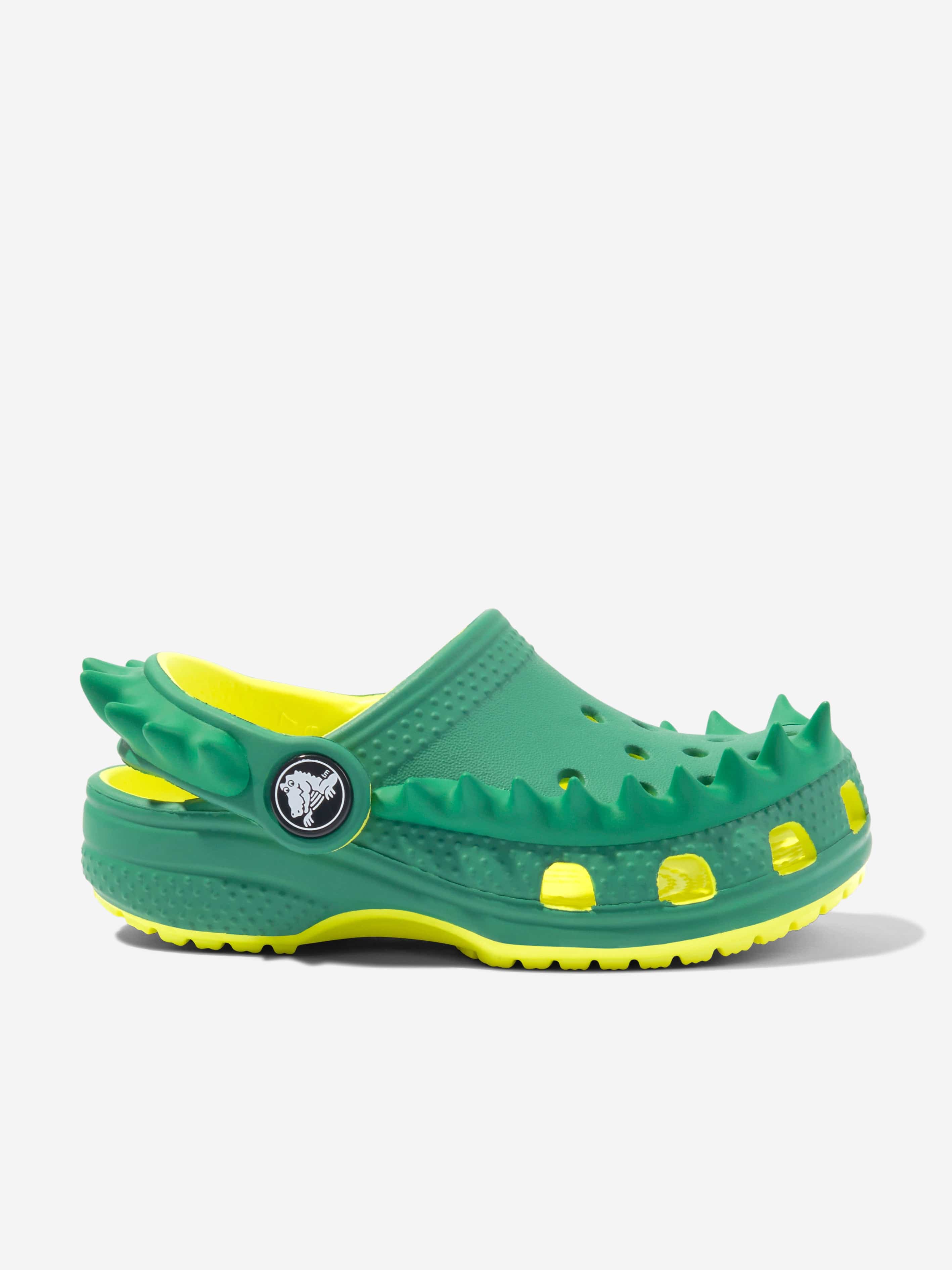 Crocs Boys Classic Spikes Clog in Green | Childsplay Clothing