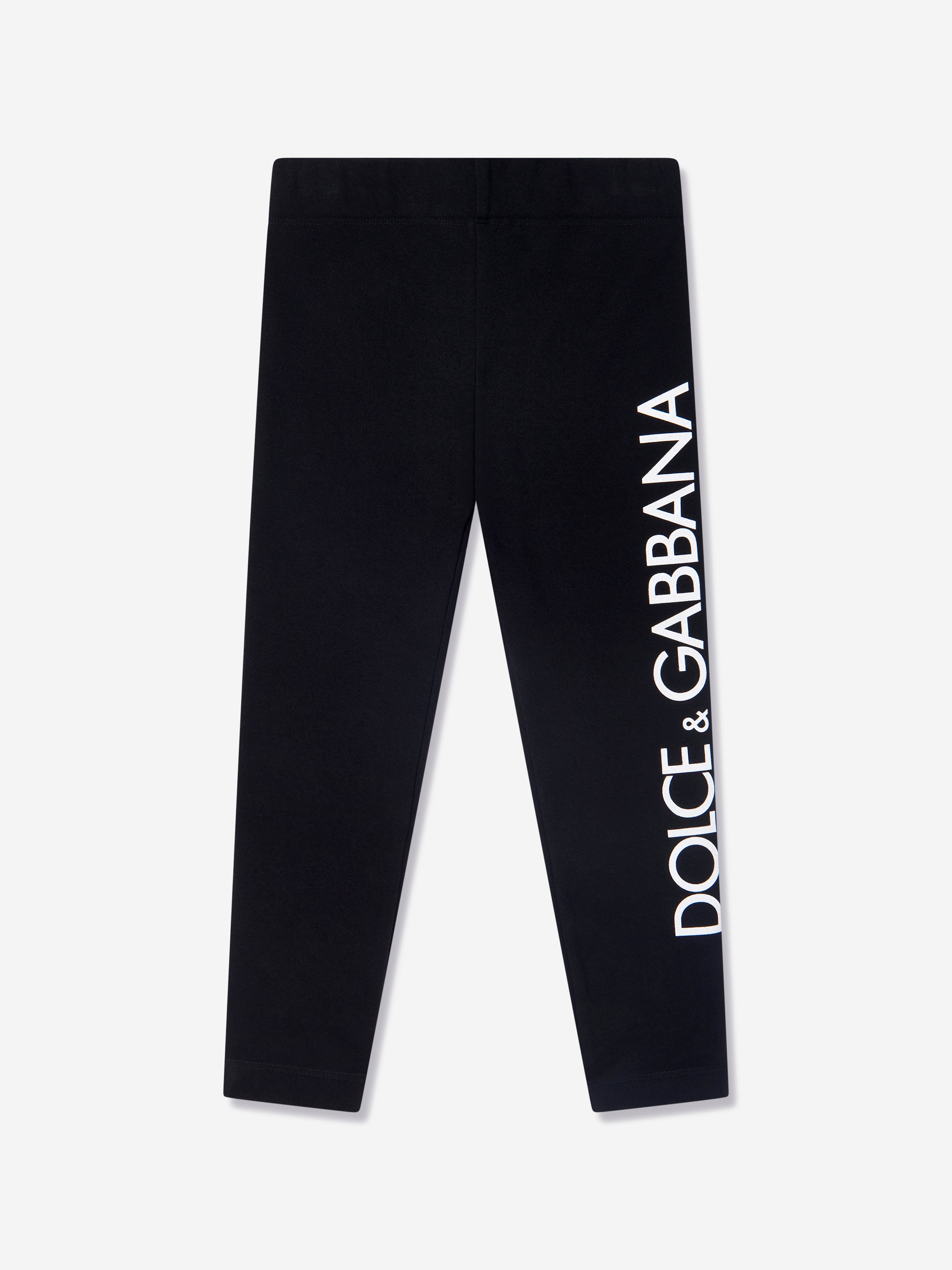 Dolce & Gabbana Kids Girls Logo Leggings in Black